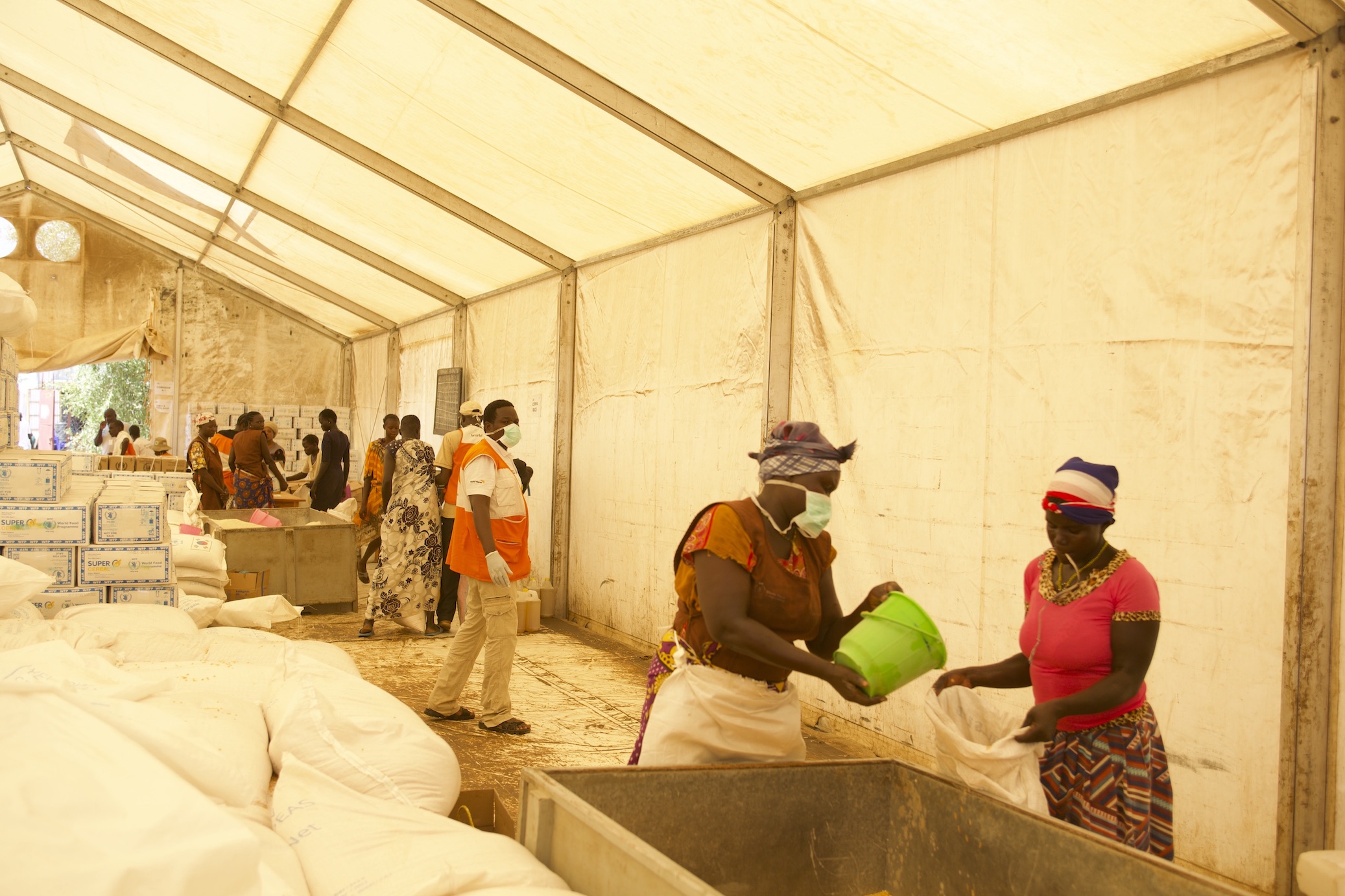 Food distribution at Kakuma Refugee camp in Kenya. ©World Vision Photo