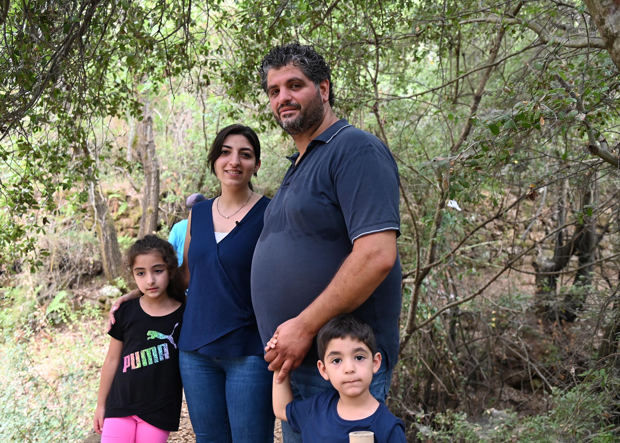 Jamil and his Family during the hike