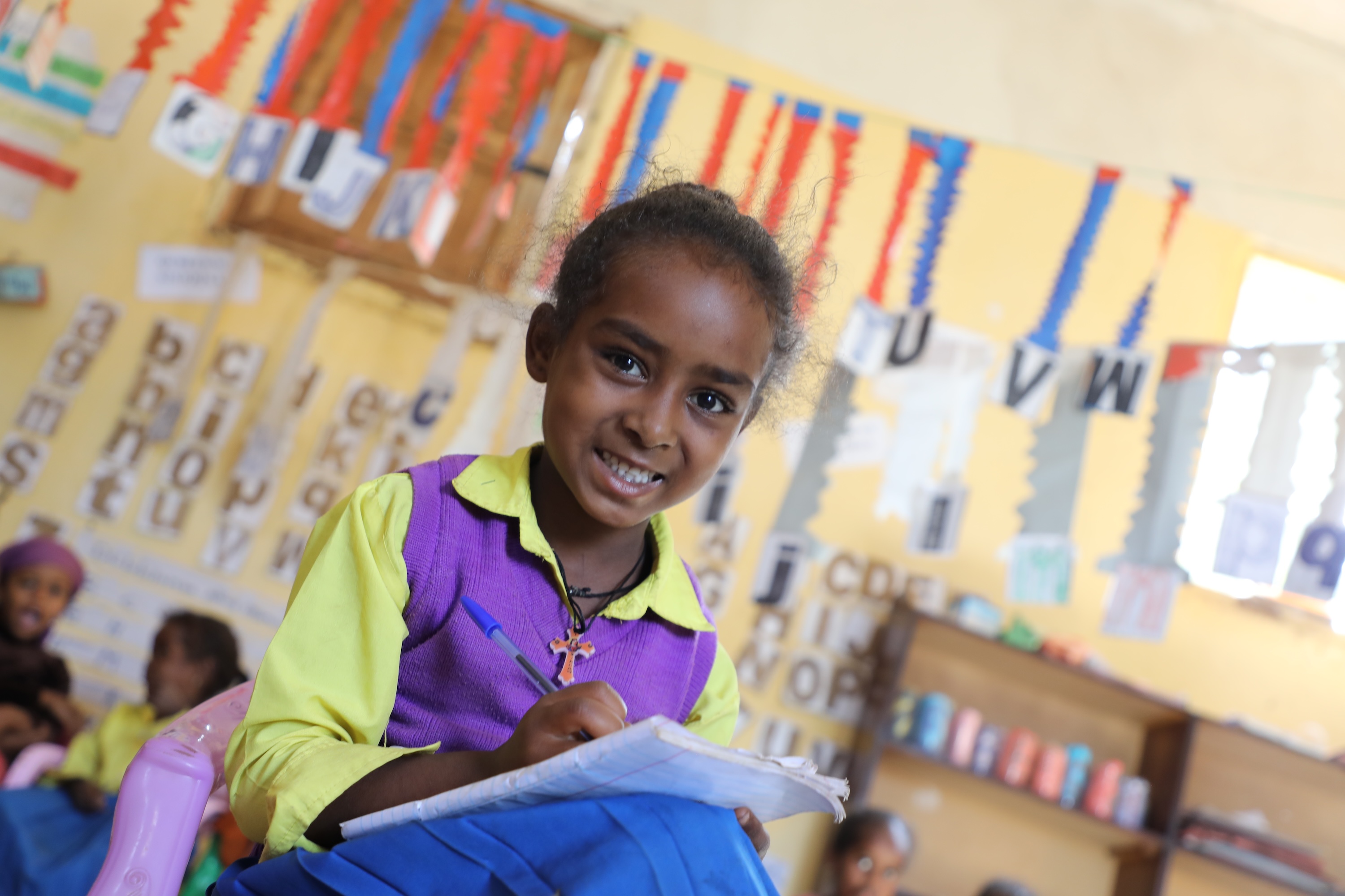 Kalkidan at the Early Childhood Development Centre in Habro District