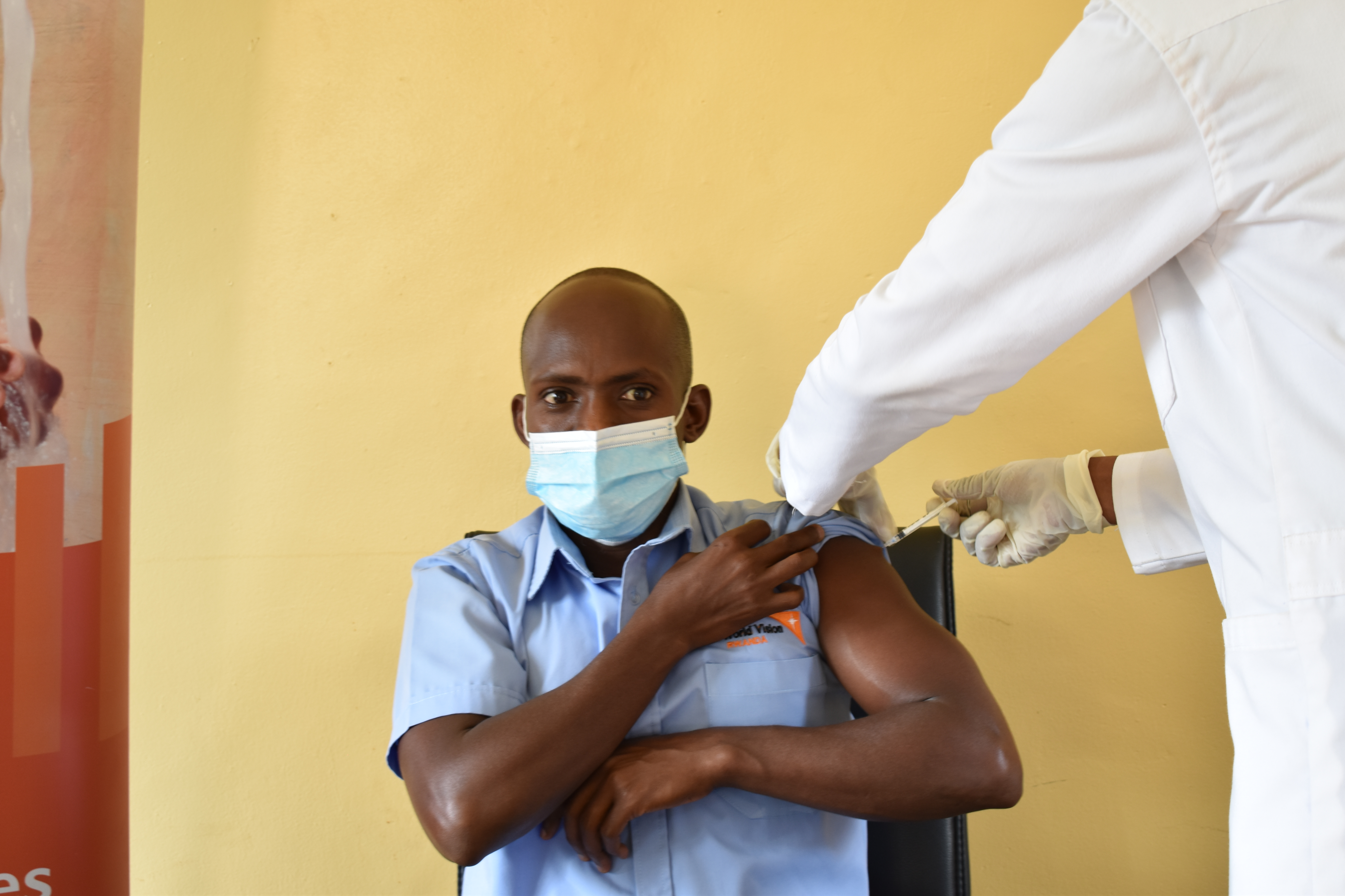 One of the frontline staff who received the vaccine