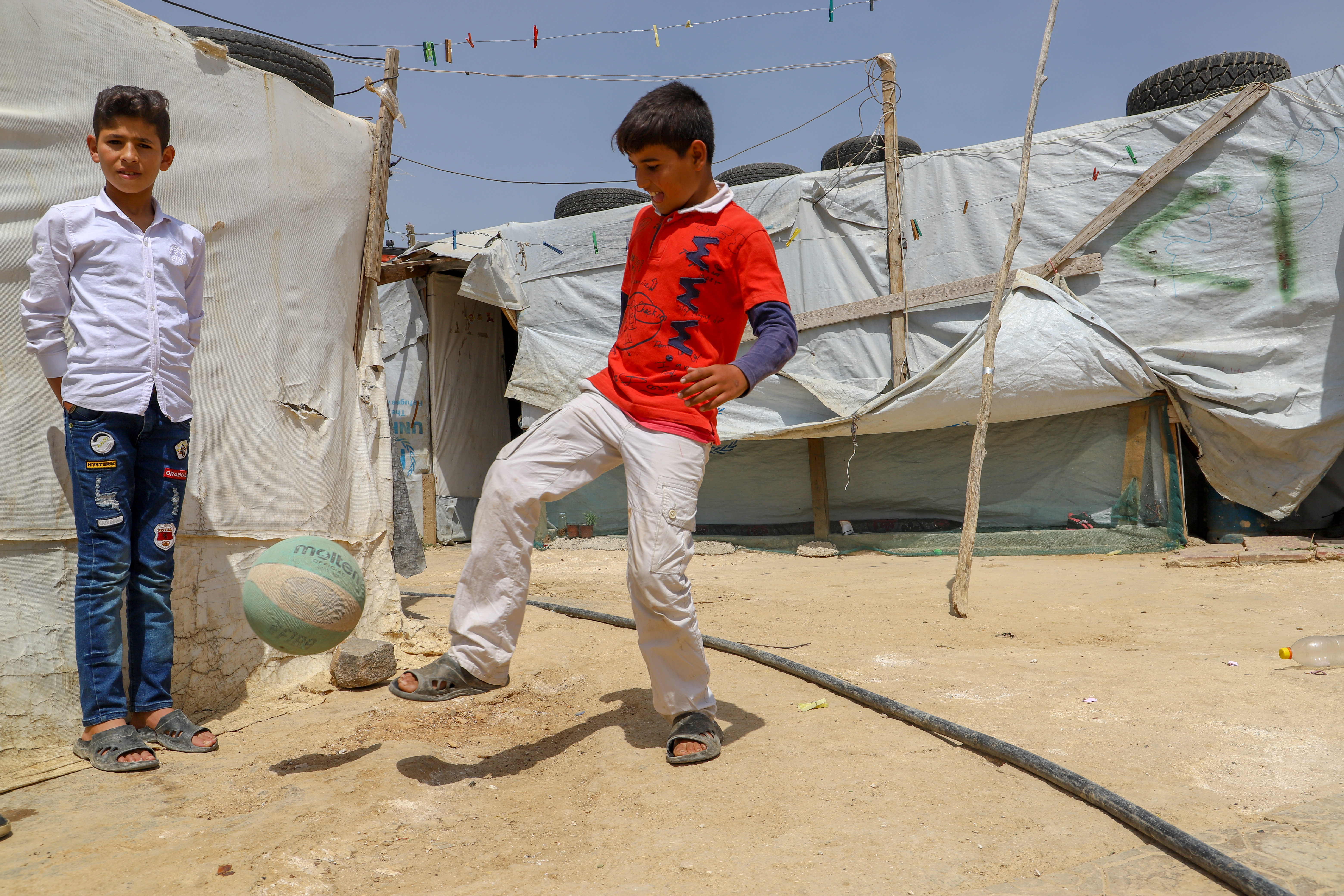 Bader playing football 