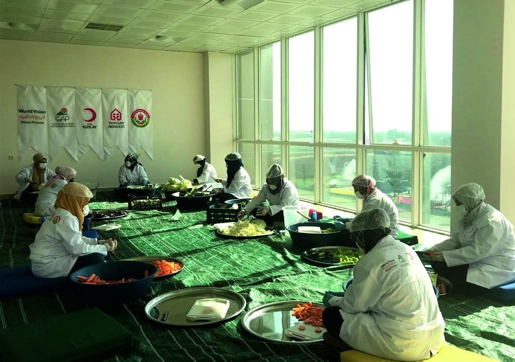 Syrian refugee and Turkish host community women provided with capacity building and inclusion sessions. 