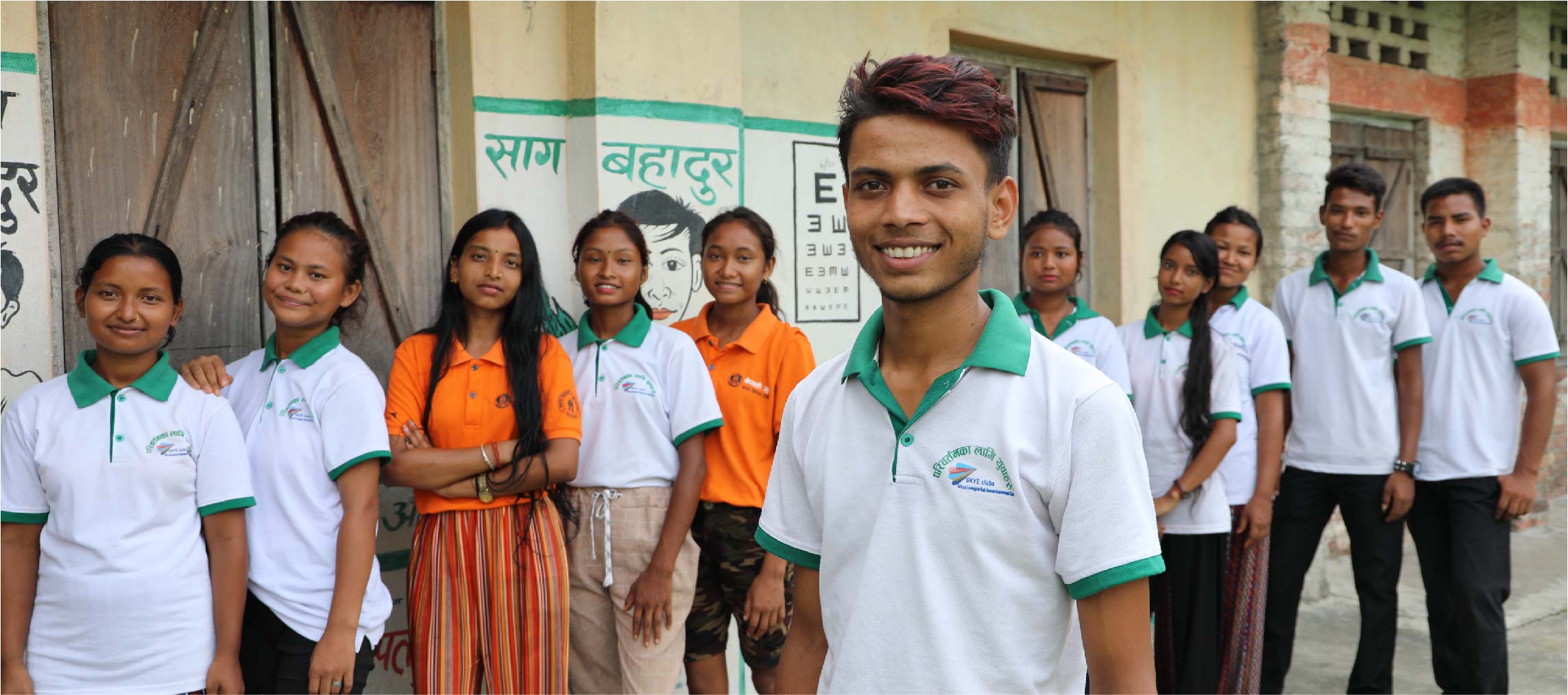Chandan with members of the SKYE club