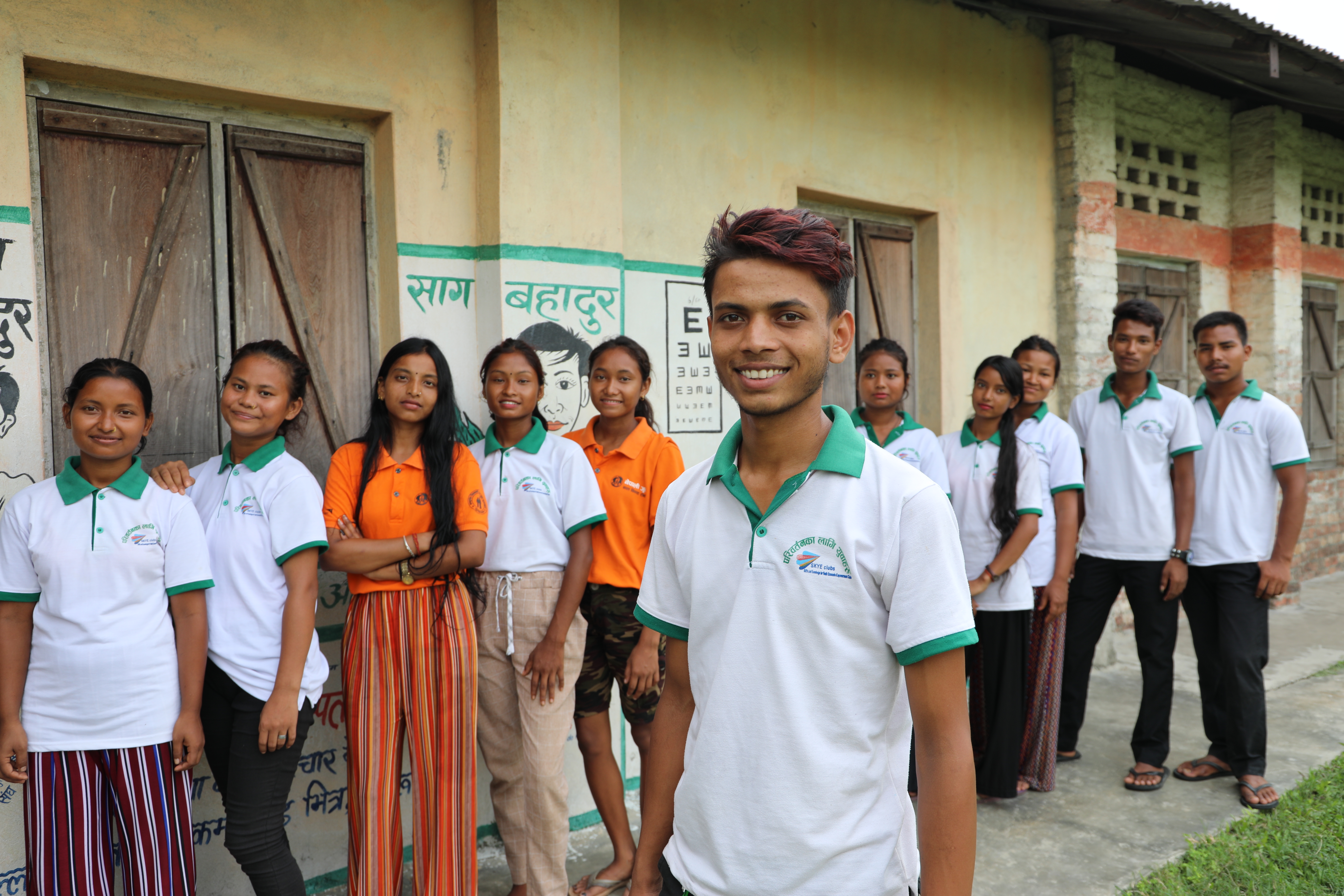 Chandan with members of the SKYE club