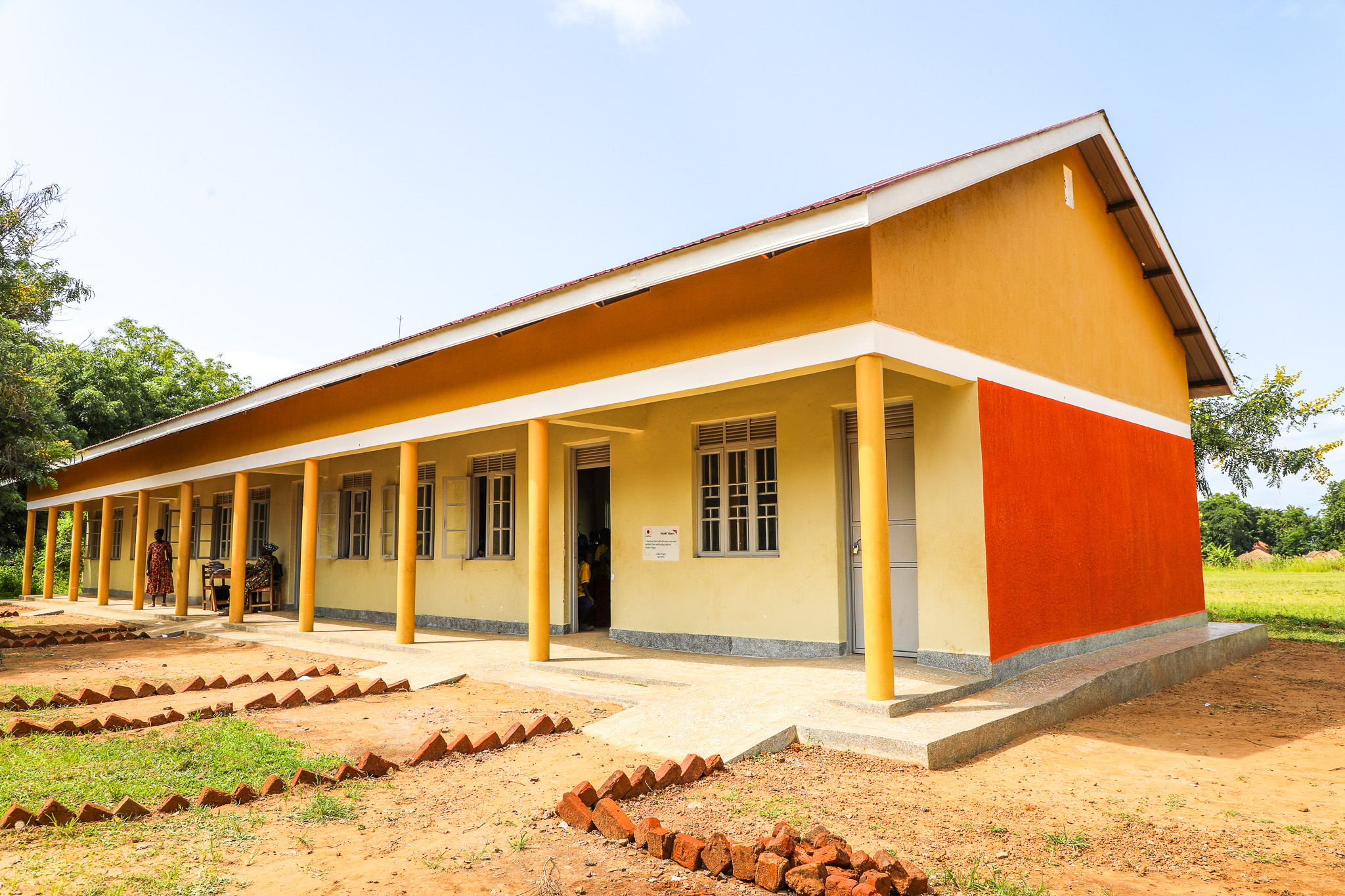 The classroom block constructed by World Vision