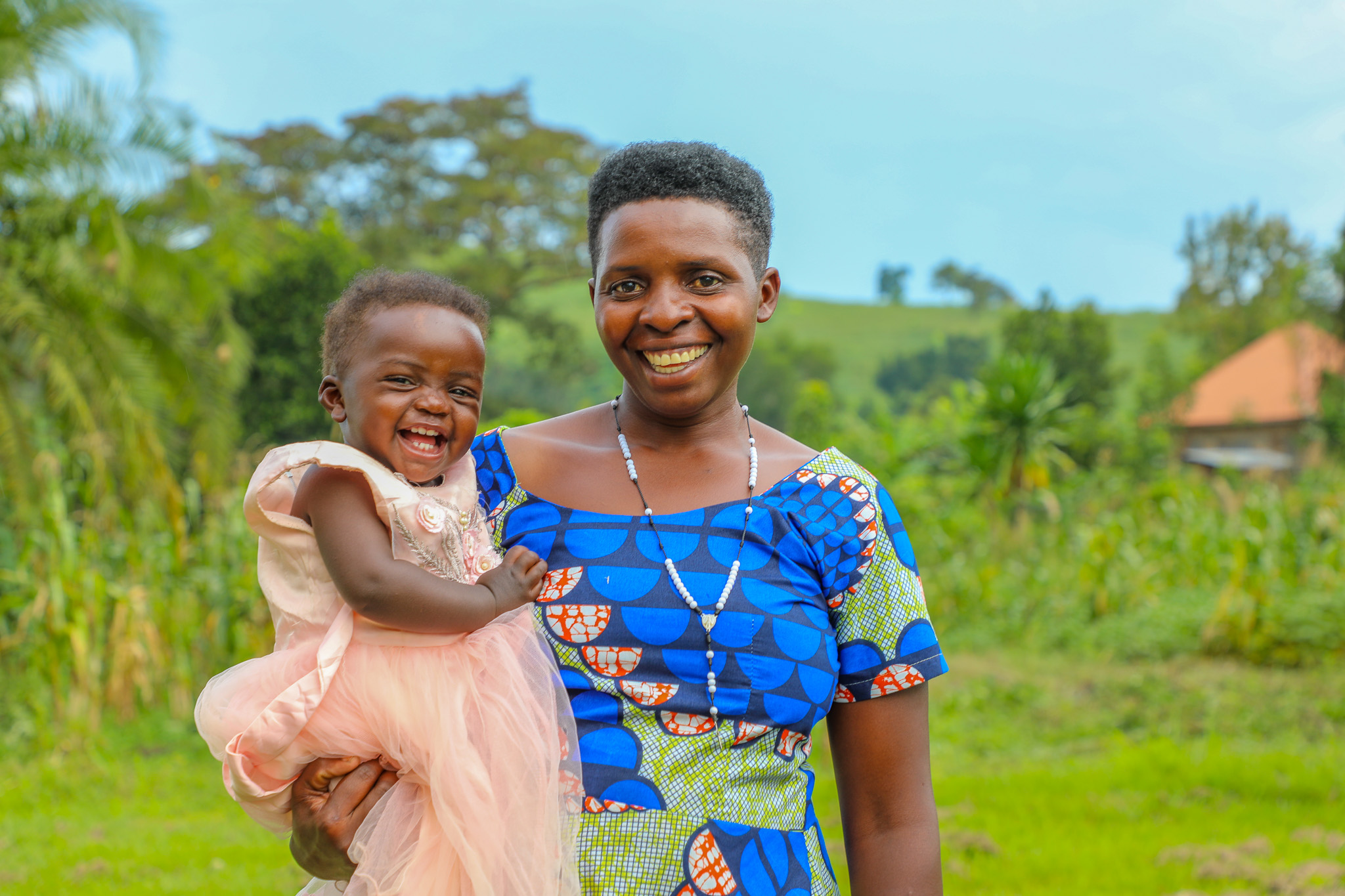 Gloria and her daughter at Kisengwe Health Center