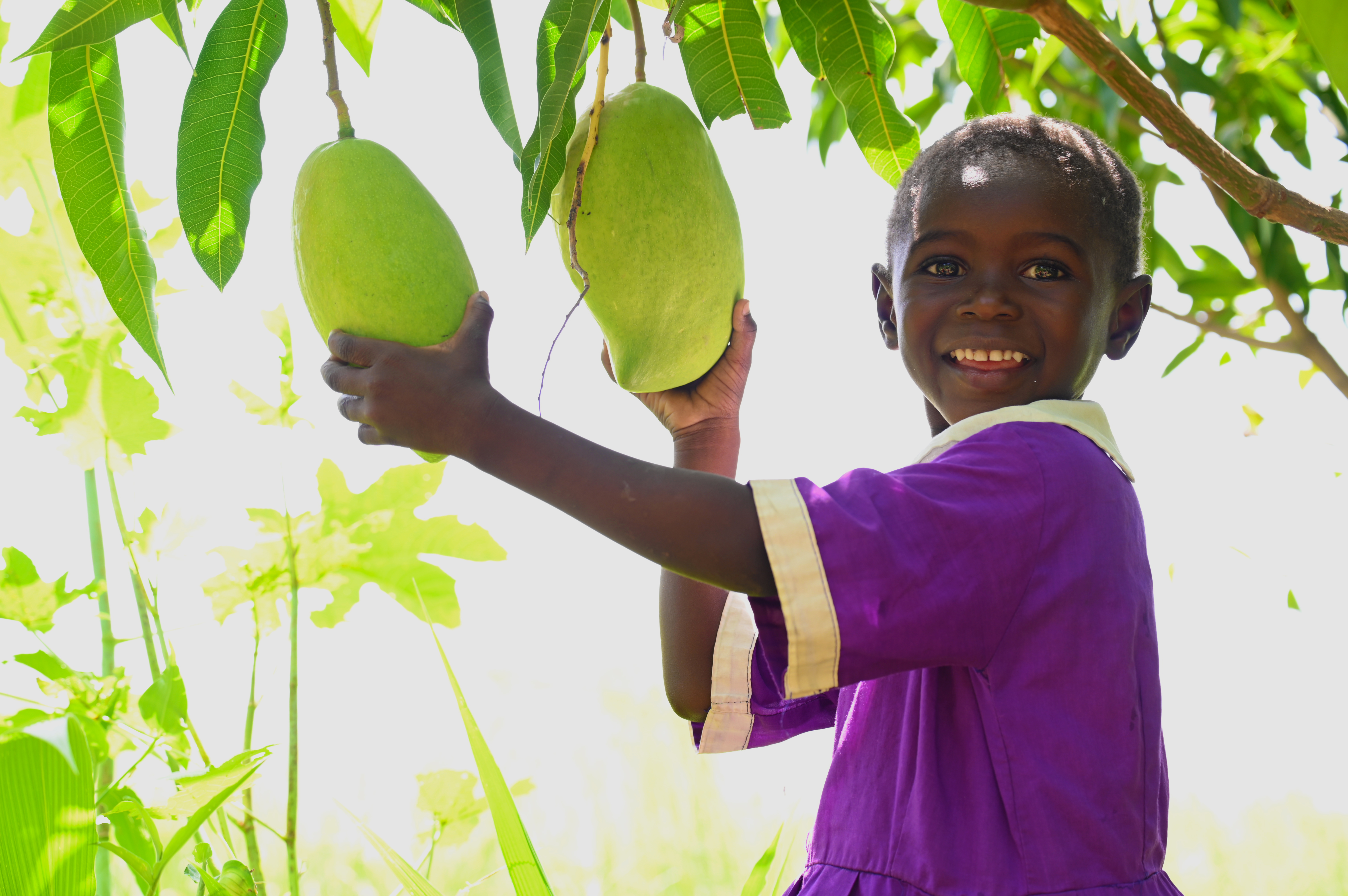 Blessing at her favorite hangout spot after coming from school. ©World Vision Photo/ Hellen Owuor