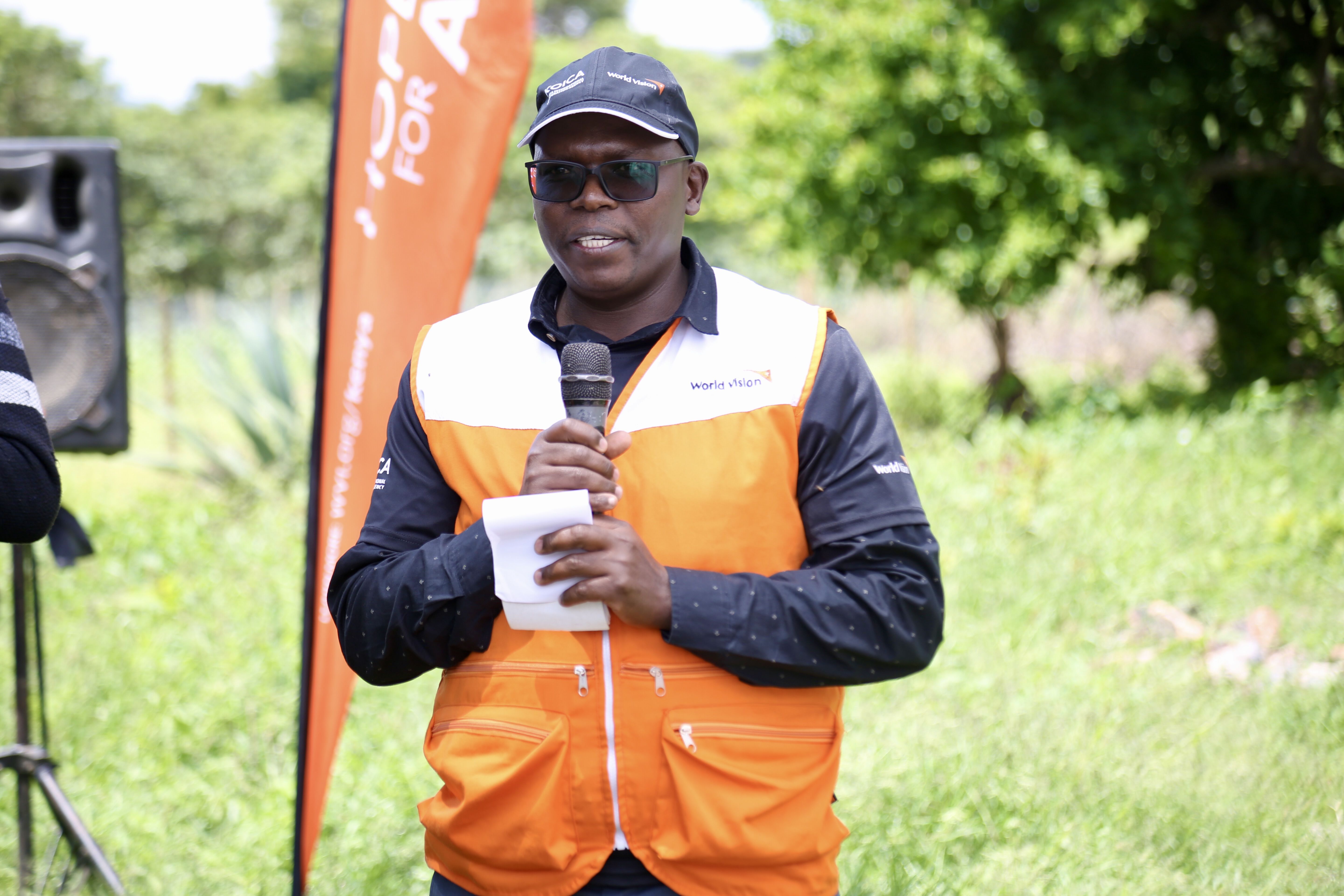 PEI Director Fredrick Kasiku speaks at the launch