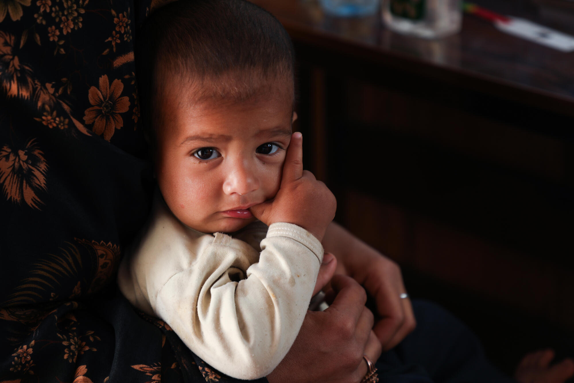 A child and his mother