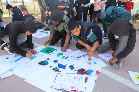 Through art and creative activities, Ayman and other children found safe spaces to express themselves, build confidence and connect with their peers.