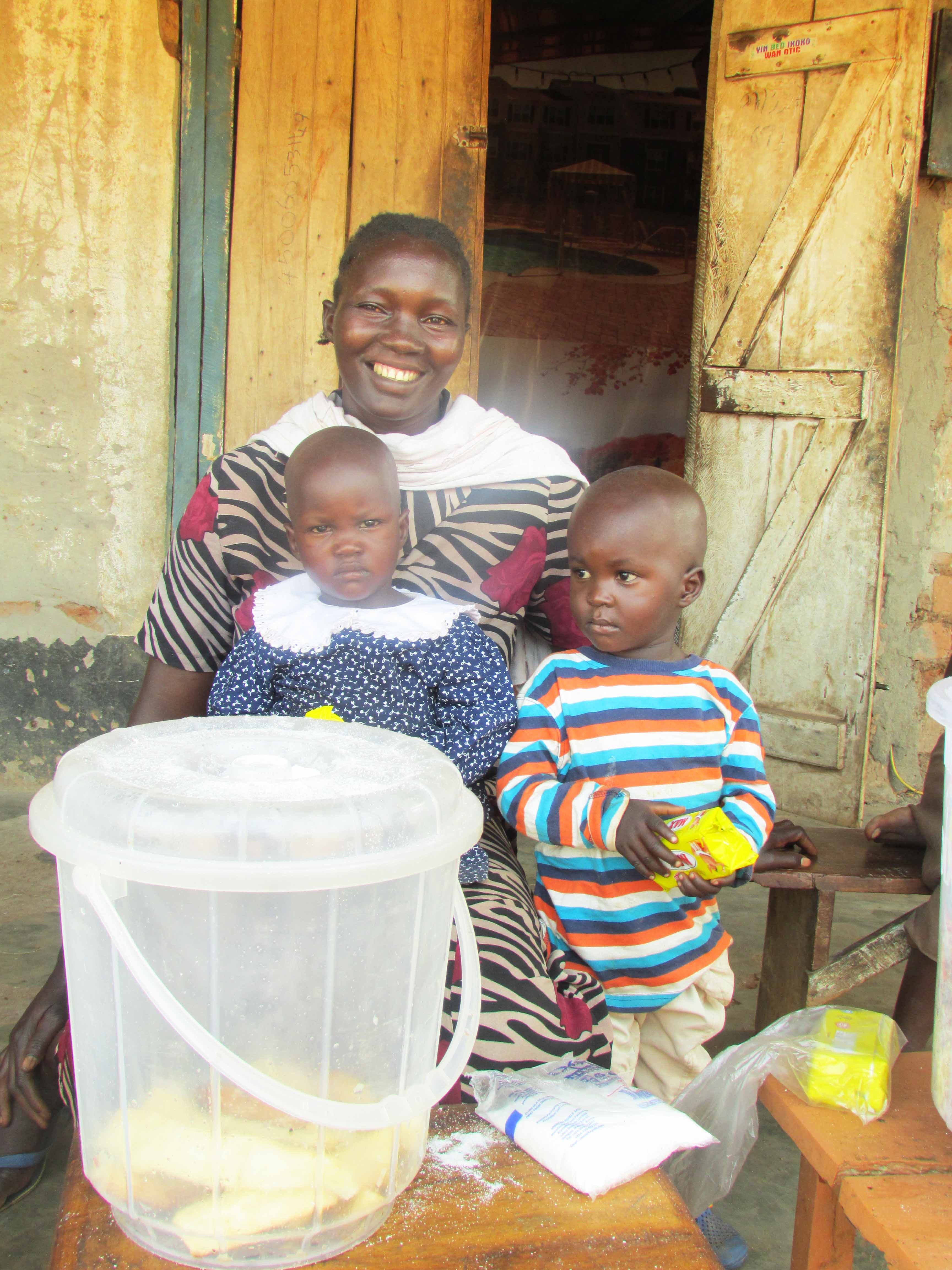 Carolyn with her twins