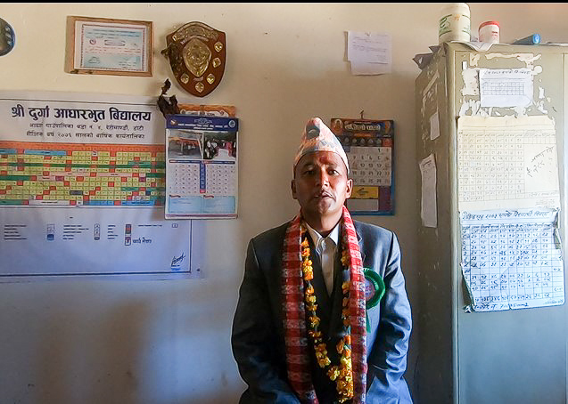 The school principle Padam Bahadur Rokaya