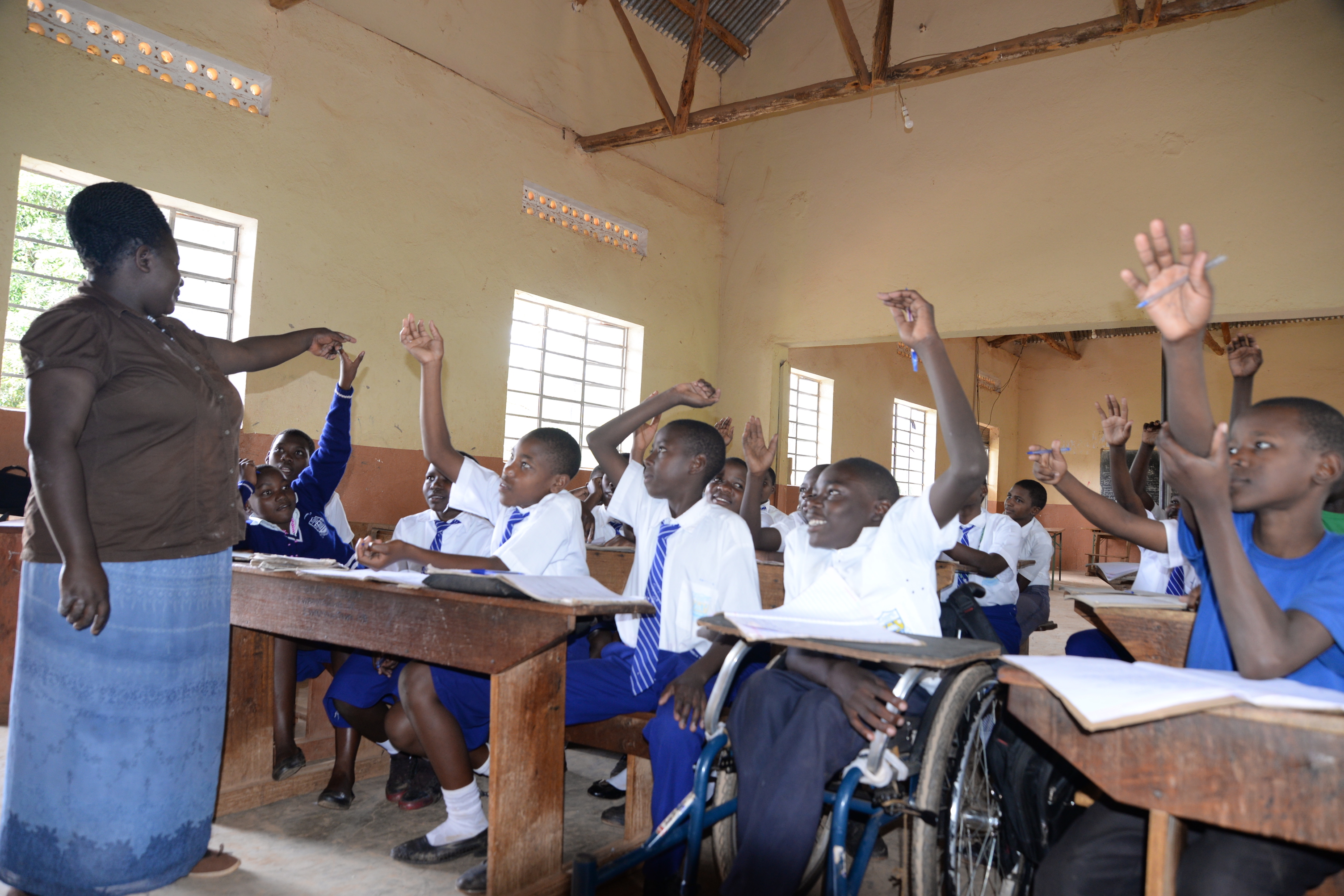 Ashiraf is able to participate in all school activities because of the wheelchair.