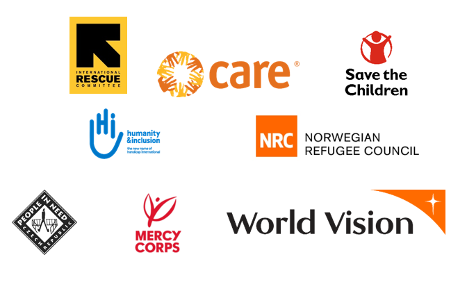 Aid agencies logos