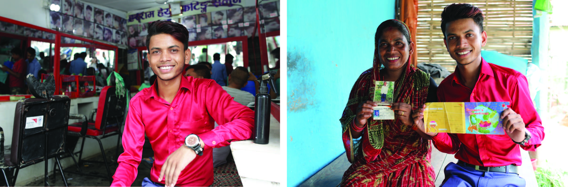 Chandan and his mom show sponsorship related documents