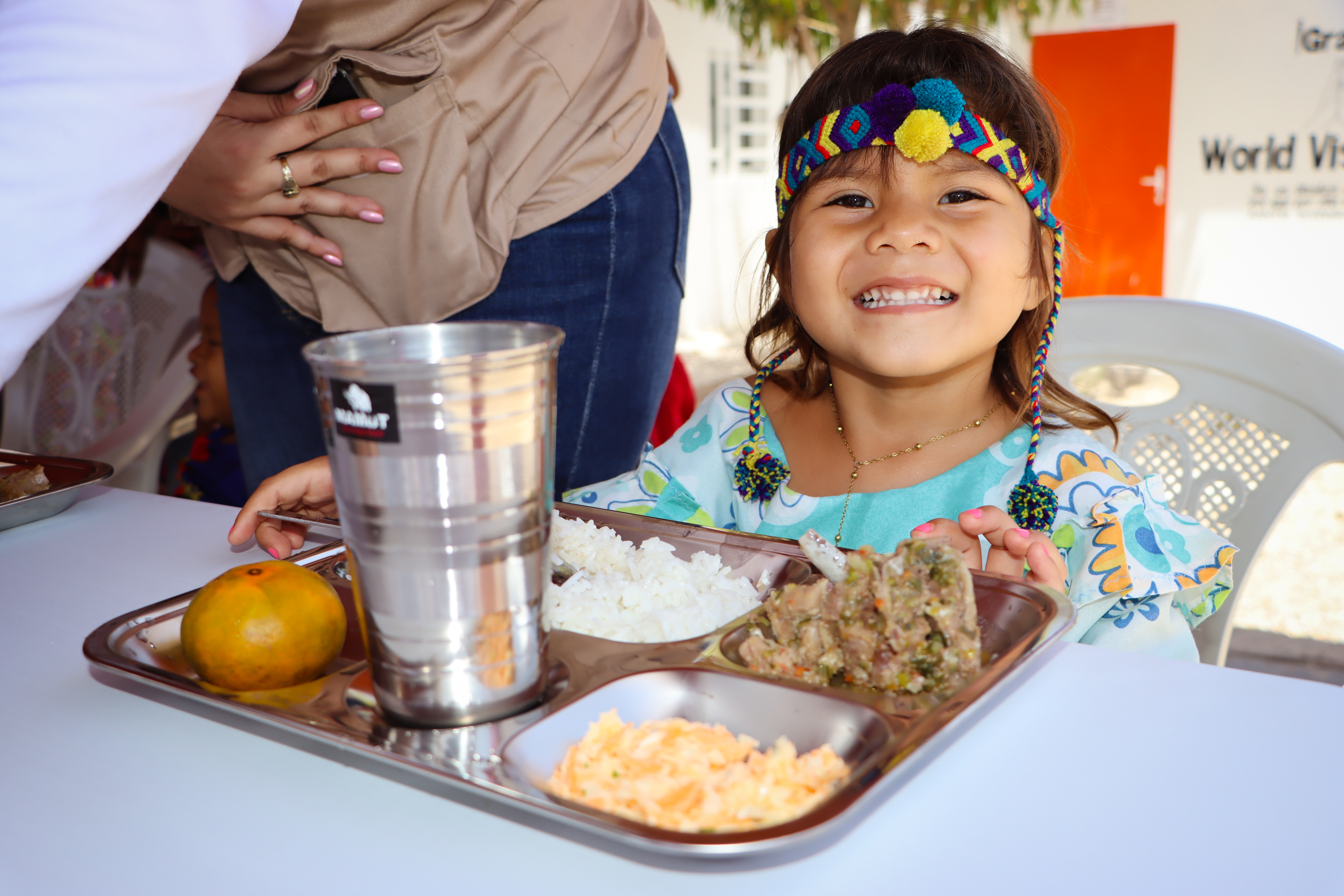 A child receives a nutritious meal at a World Vision's project / Venezuela / 2025.