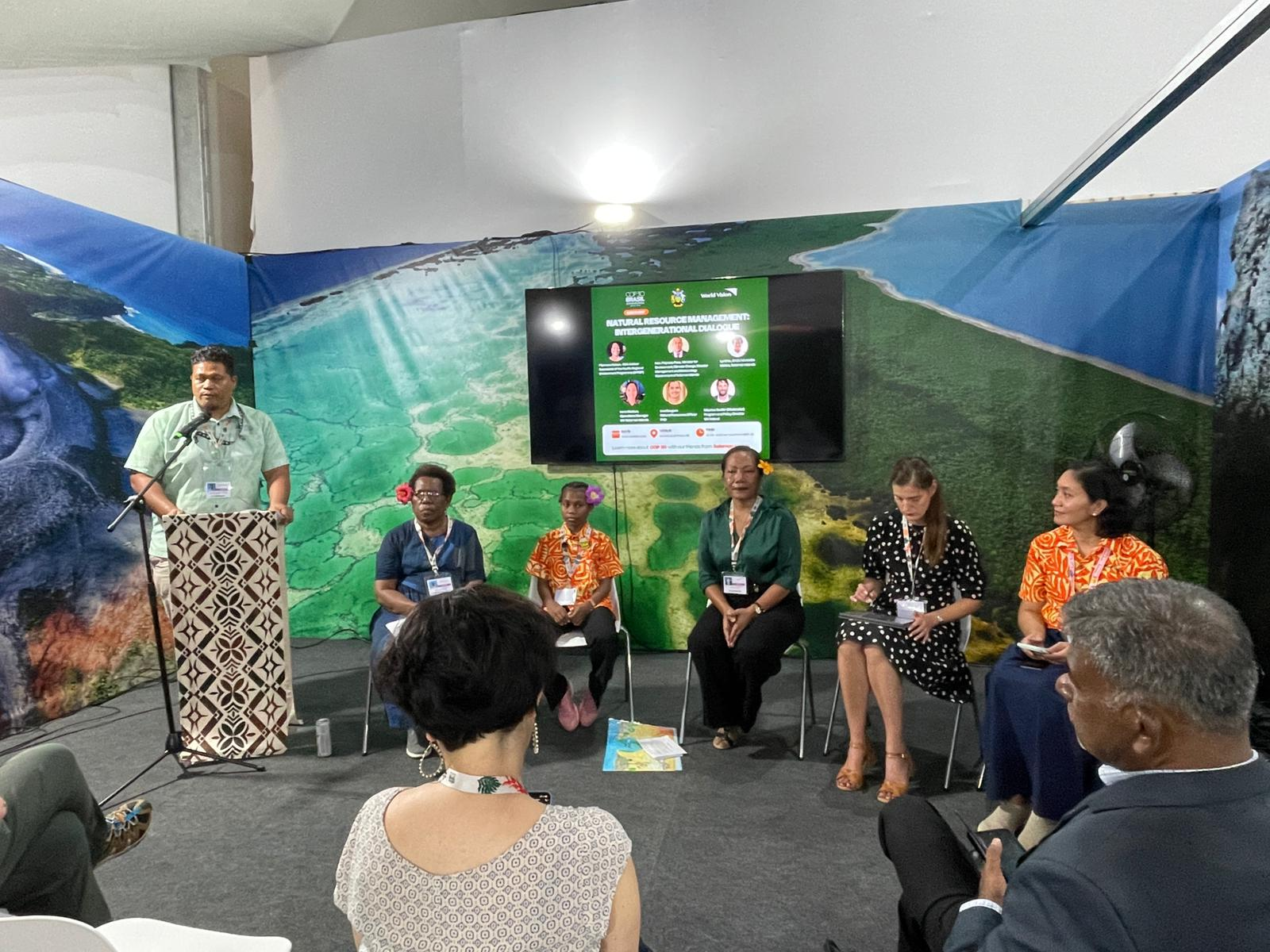 Lynthia, 12, child delegate from World Vision, participates in the COP30 side event on Just Transitions in Central America/ Brazil/2025.