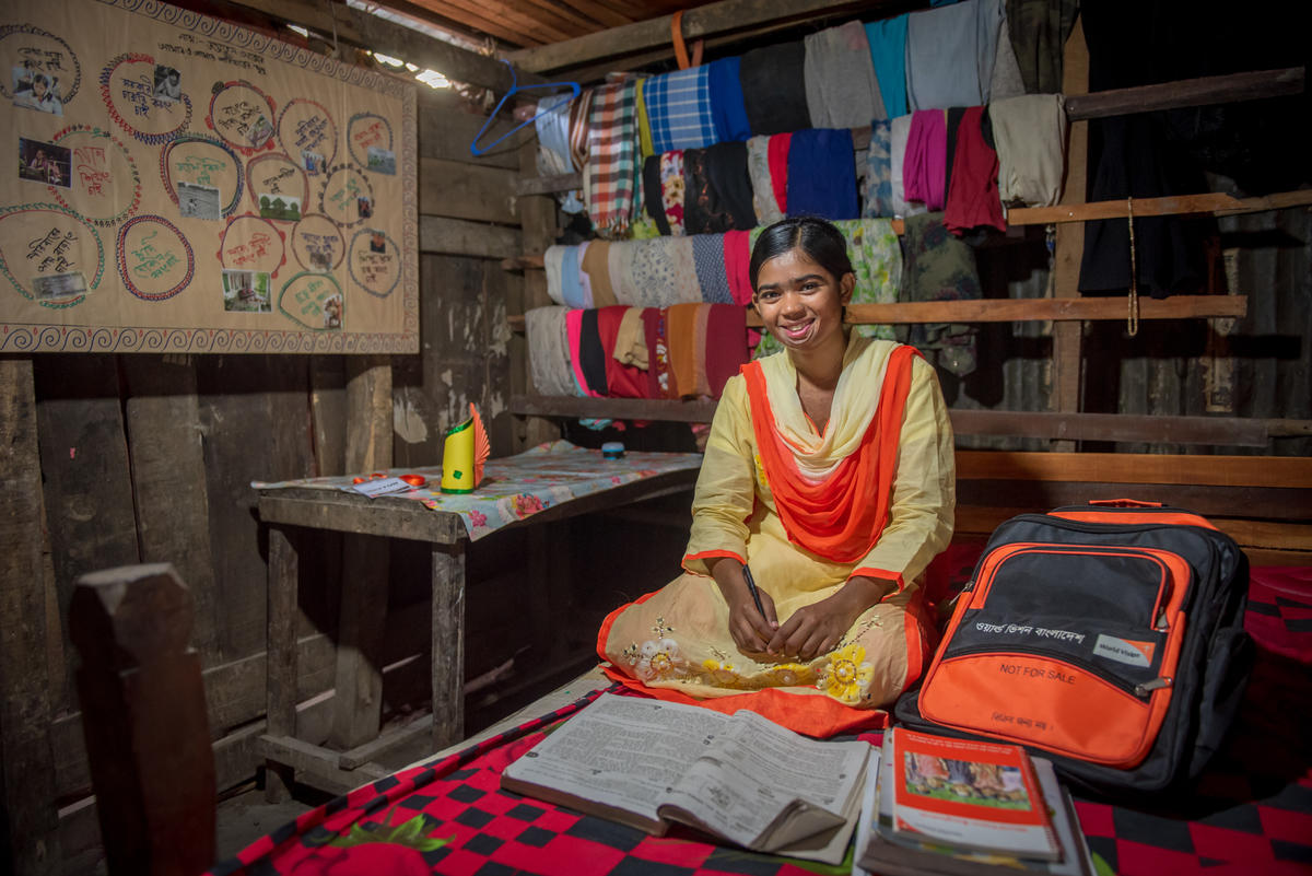 Joytun was injured in a bakery fire at work. Now she's preparing to return to school.