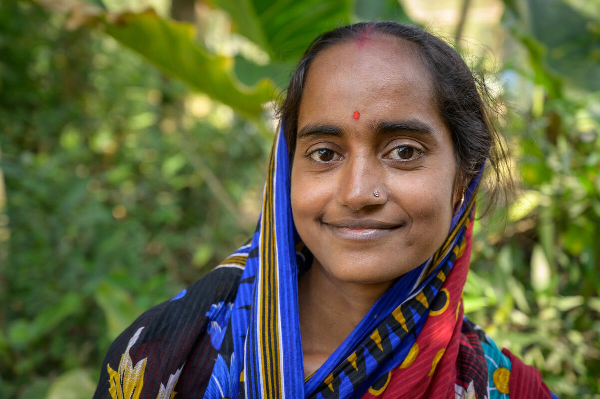 Sobita has become a lead farmer learning climate-smart farming techniques.