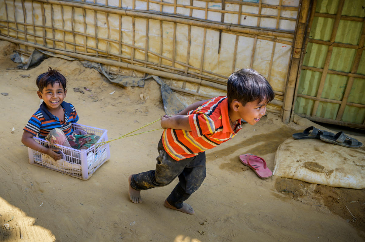 CHILD PROTECTION:  Rohingya children face many risks in the hazardous camps, including  injury, exploitation, abuse, child labour and abduction. Being in school helps keep them safe. 