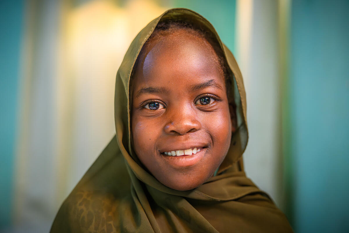 Sudanese refugees Rachida, 8.
