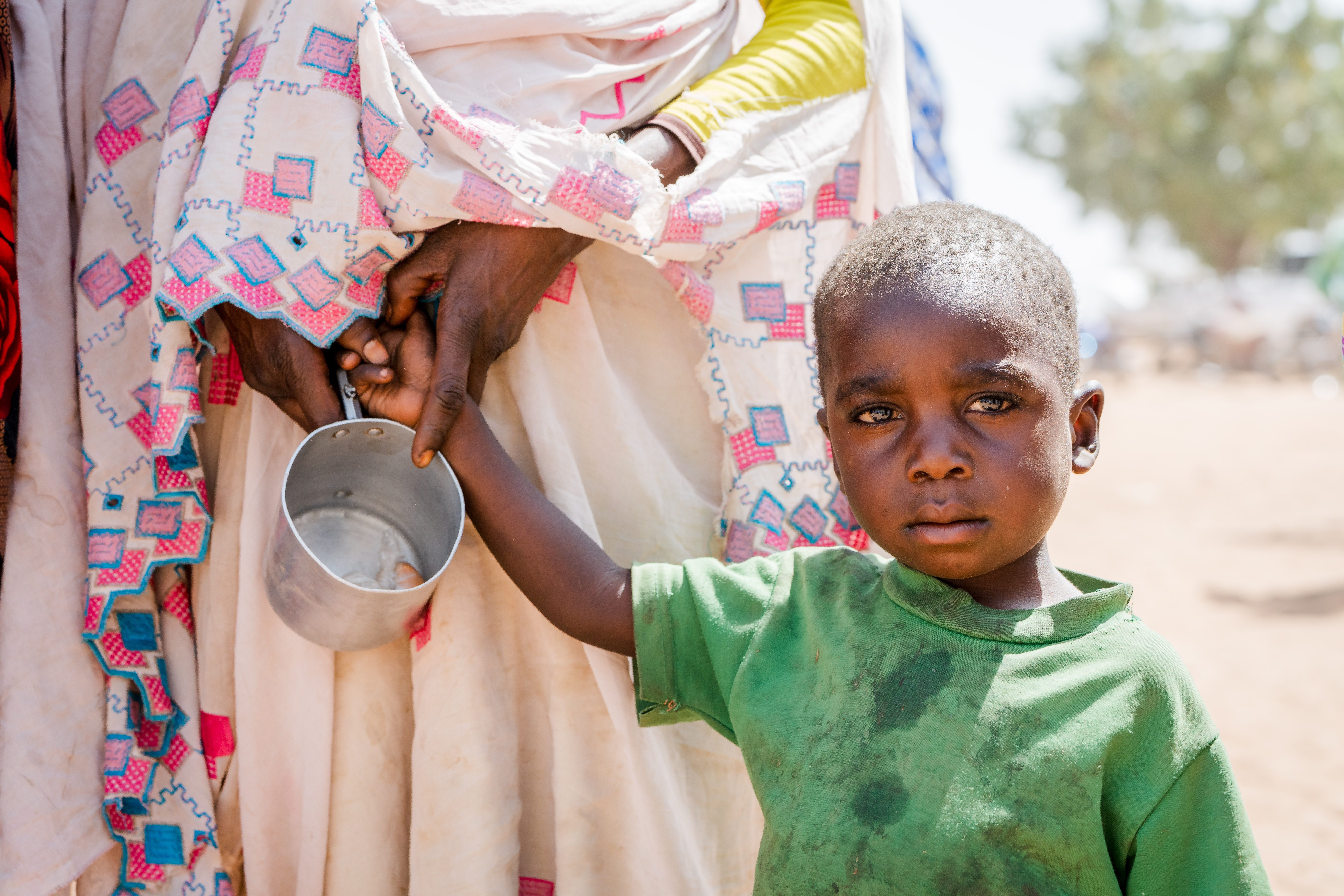 Assanea arrived at the Chad-Sudan border with her 4-year-old son.