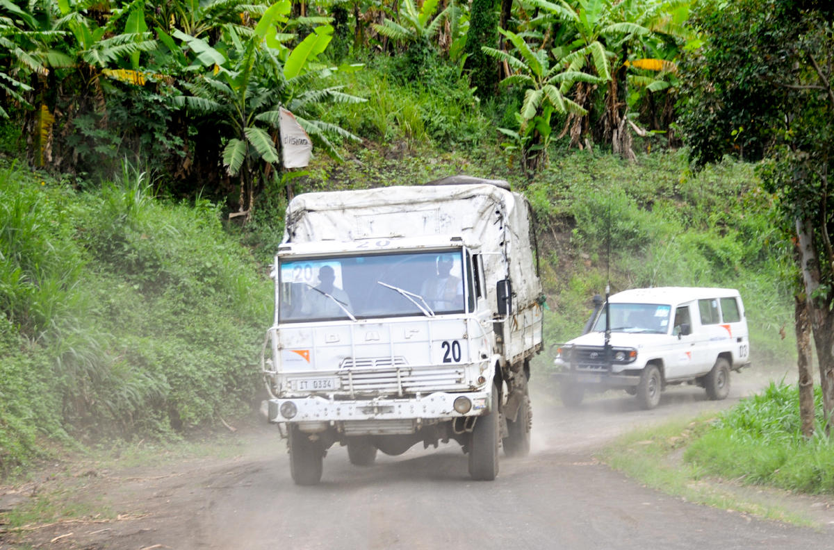 World VIsion vehicles in DRC
