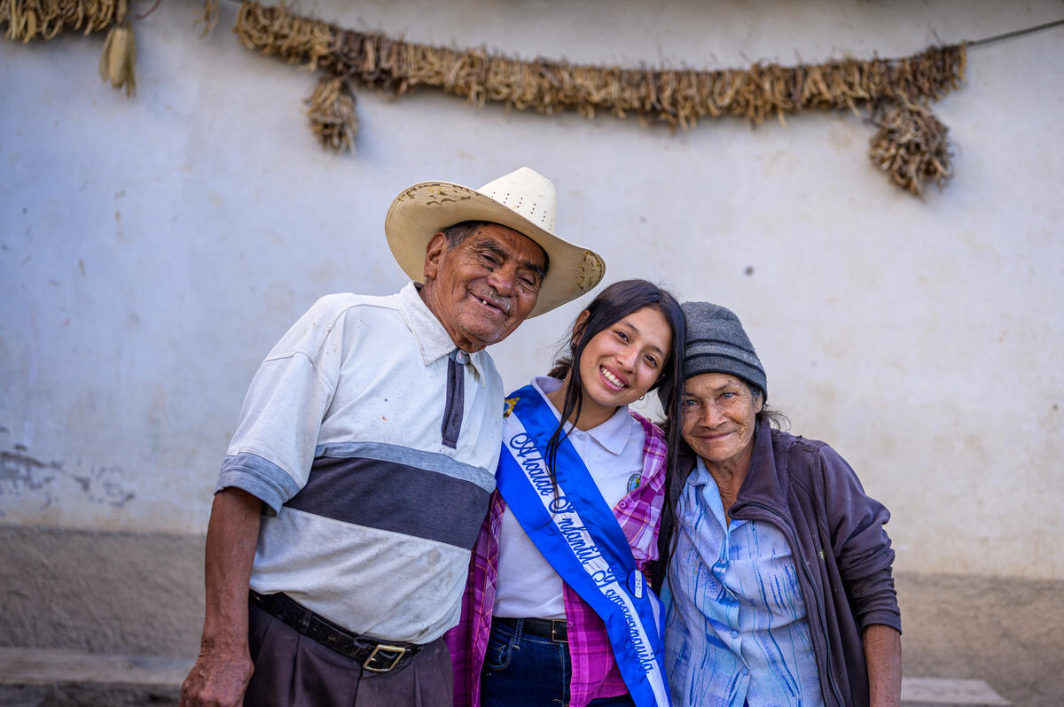 Nahomy with her grandparents