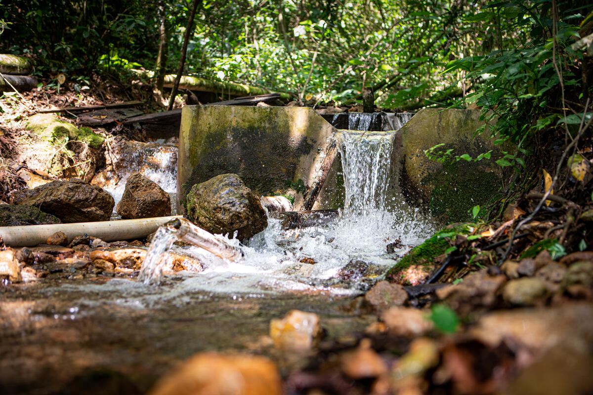 The river runs through the San Marcos village in Honduras.