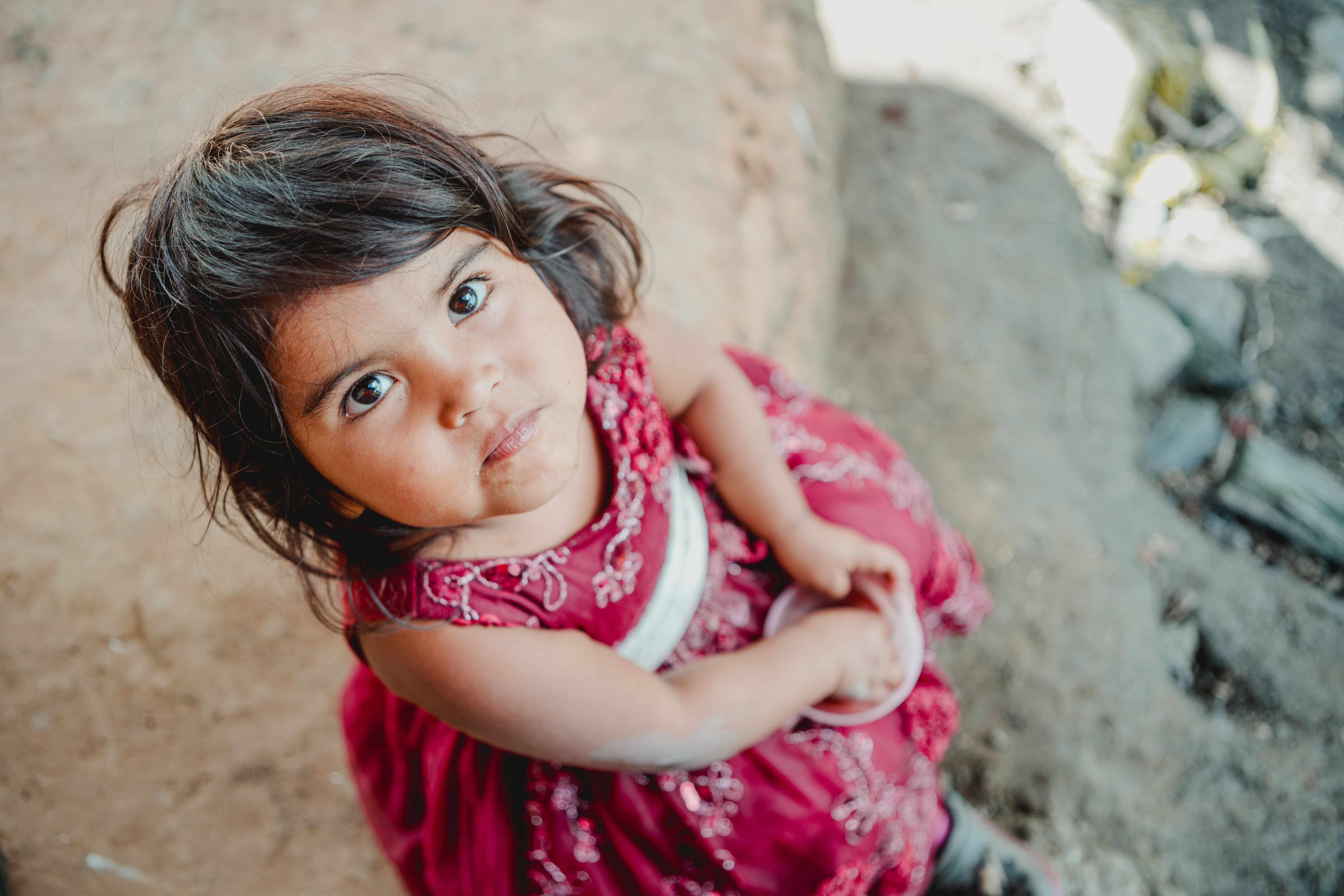 Itzel, with dreams as big as her smile, in a vibrant community in El Paraíso, Honduras.