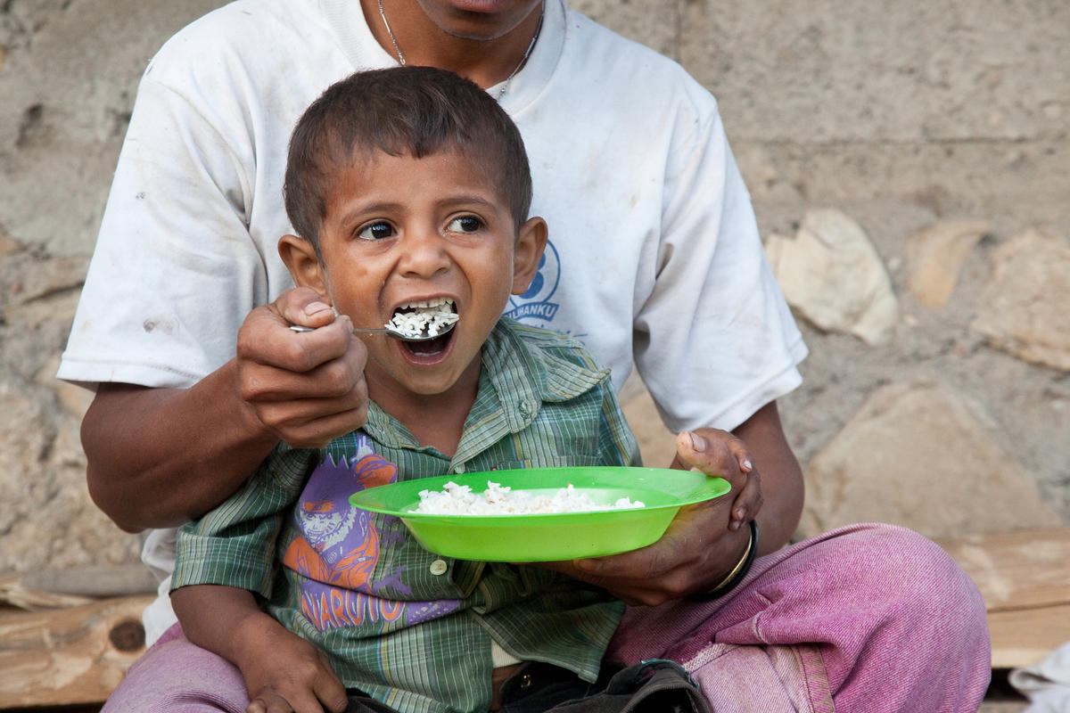 child eating