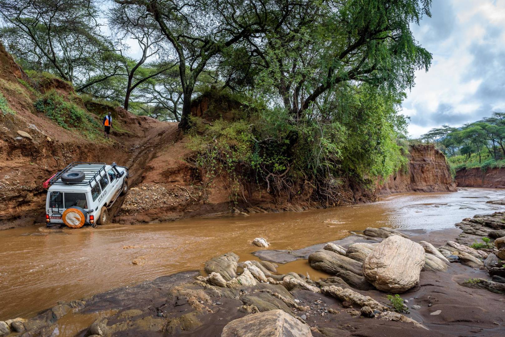 Whether wet or dry, road access is difficult — and impossible in places — over the 16-kilometer pipeline that brought water to Cheru’s village. 