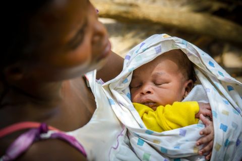 Mother with newborn child