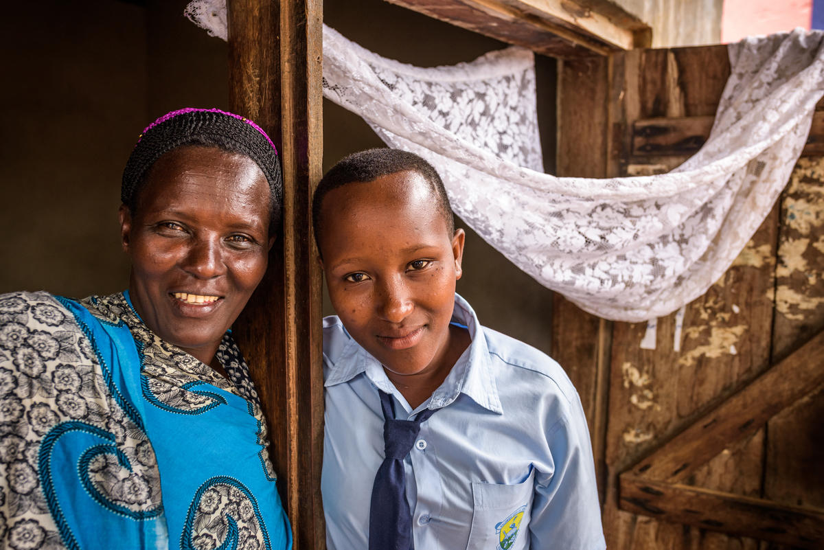 Janet who avoided child marriage with her mother in Uganda. 