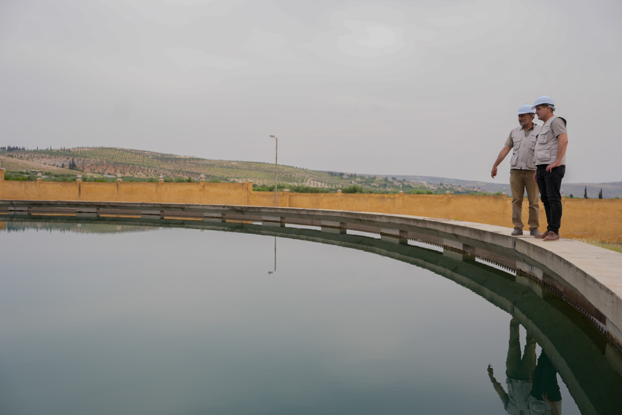 The water tank which contains water before being chlorinated. World Vision Syria Response, Zaher Jaber