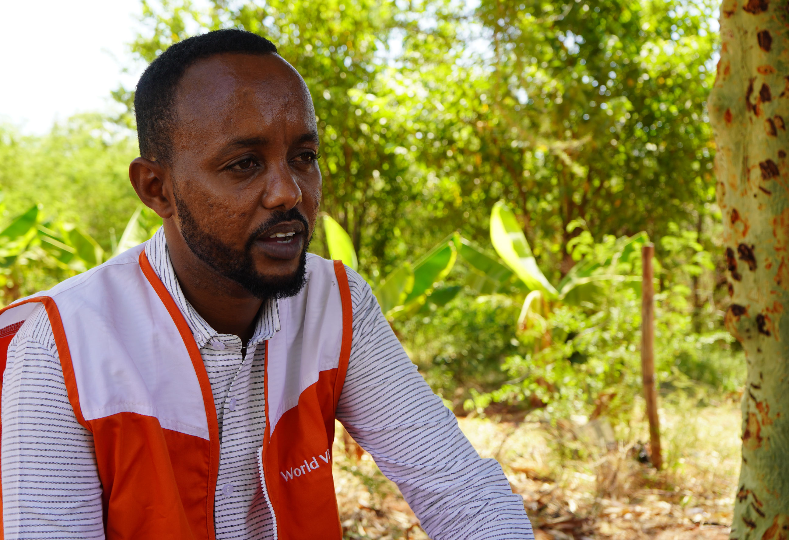 Abdirahman, a World Vision staffer in the Kobciye project