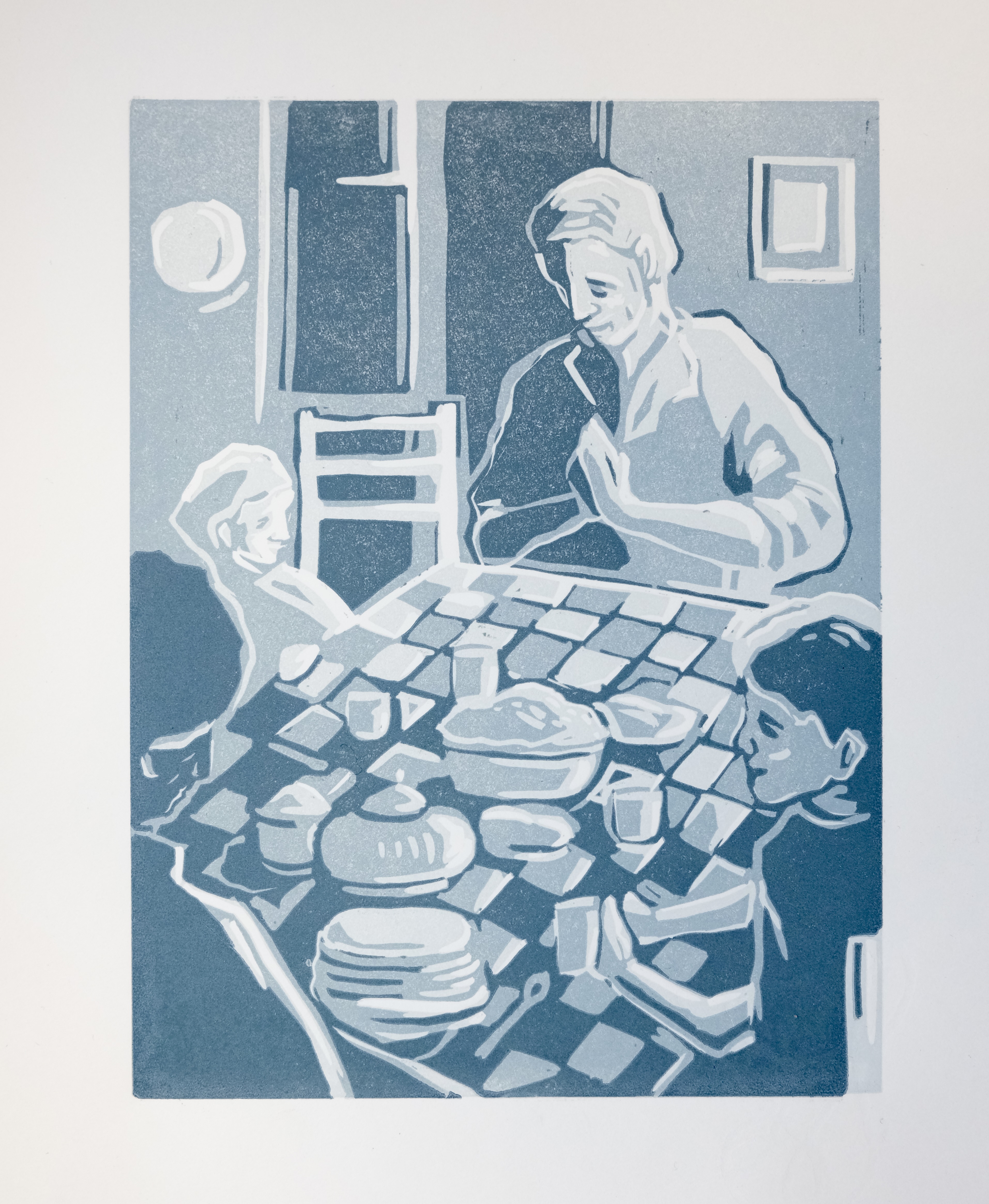 A Shared Table, Artwork, by Esther Douglas.