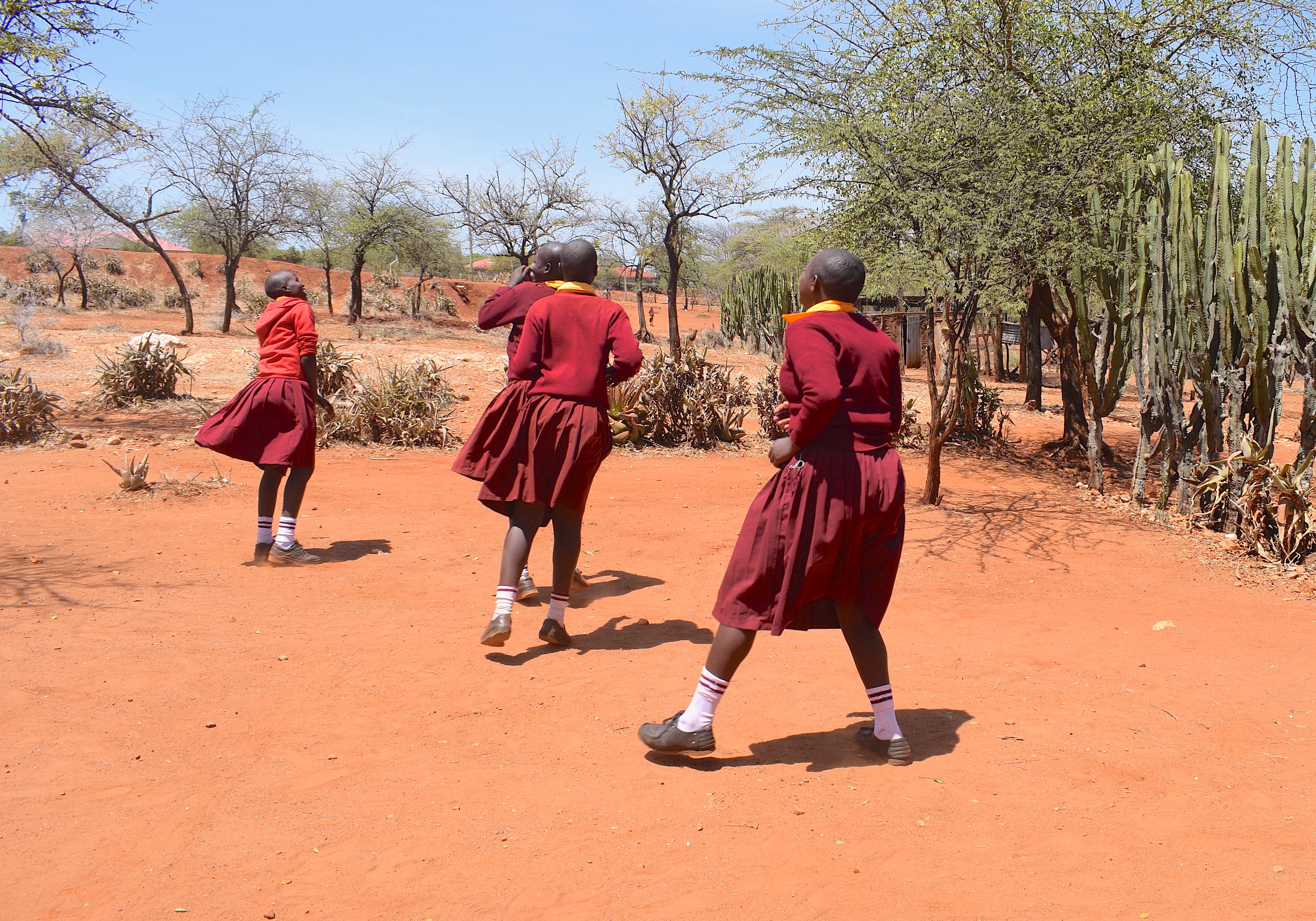 Girls playing in one of the schools where World Vision in partnership with the government has set up safe houses to rescue girls from FGM and child marriage. ©World Vision Photo/Sarah Ooko.