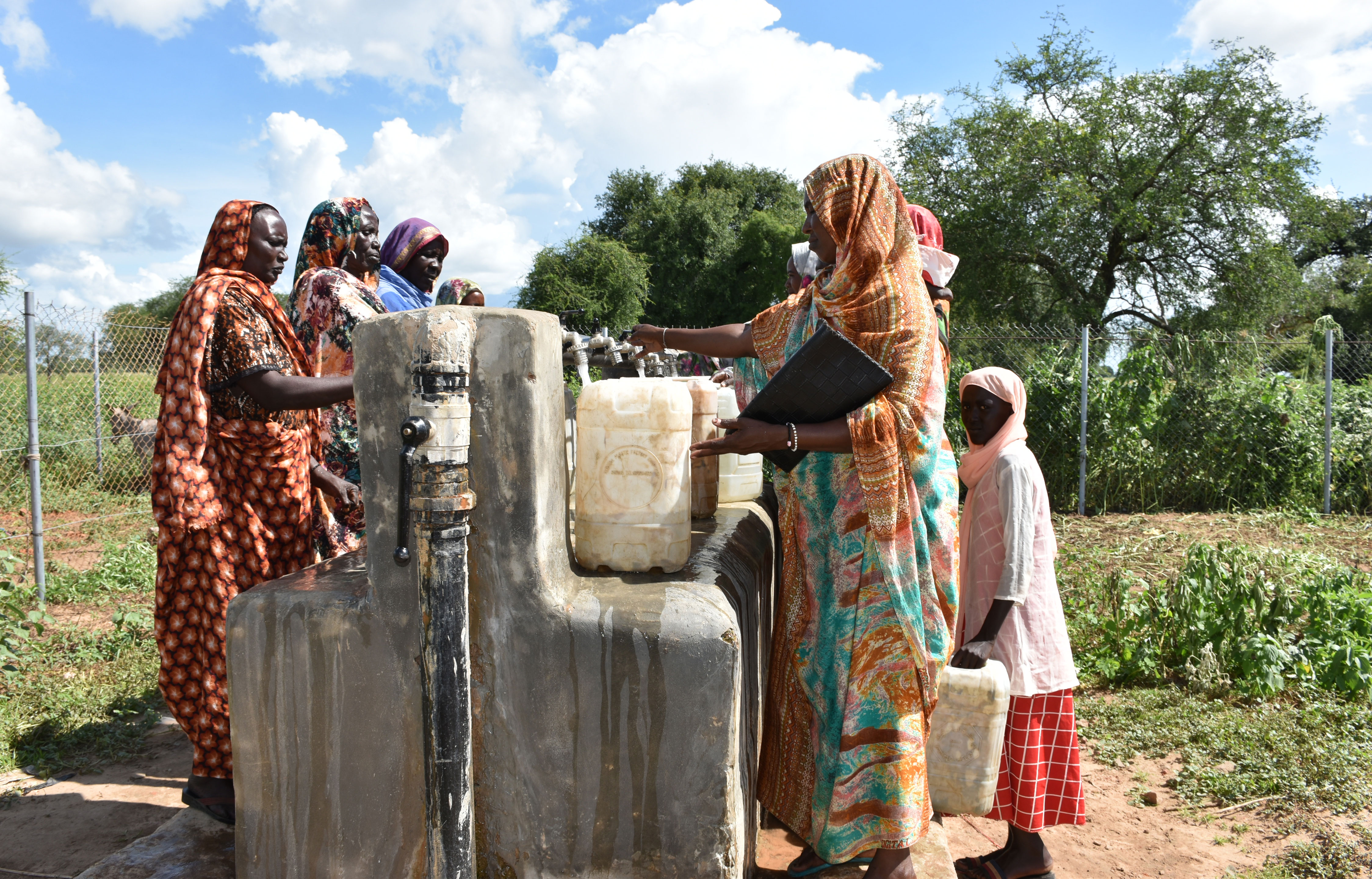 World Vision in East Darfur state, says the rehabilitation of the water system including installing with several distribution points has contributed to increasing the number of people who fetch water.