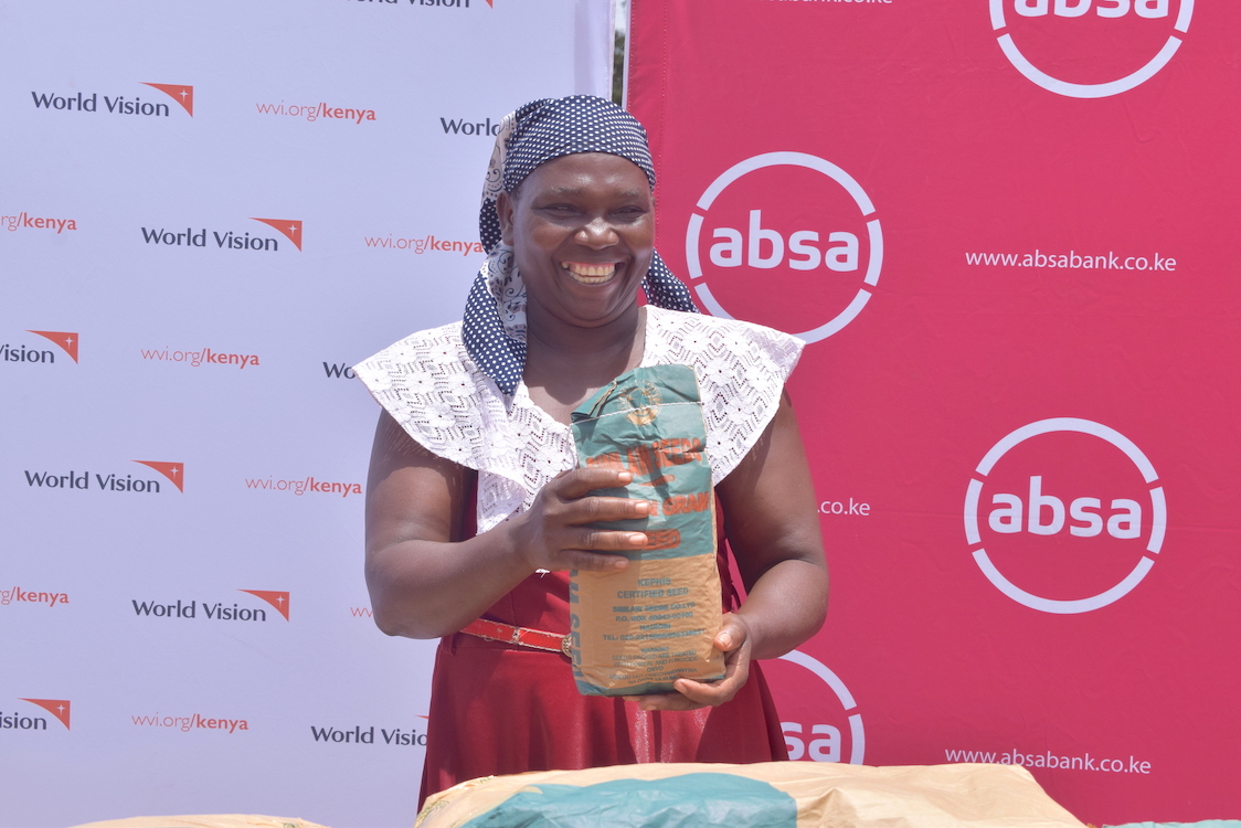 Penina, one of the farmers that received the donated seeds in Kitui County, Kenya. ©World Vision Photo/Sarah Ooko.