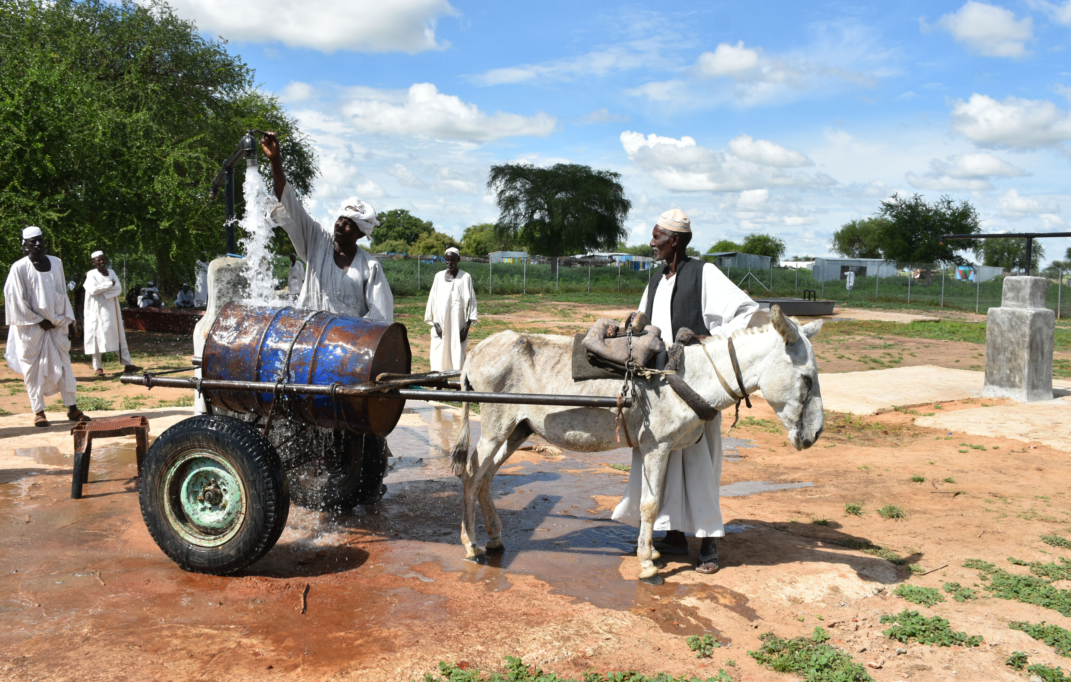 This water scheme established by World Vision has reduced congestion for the residents as they collect water. 