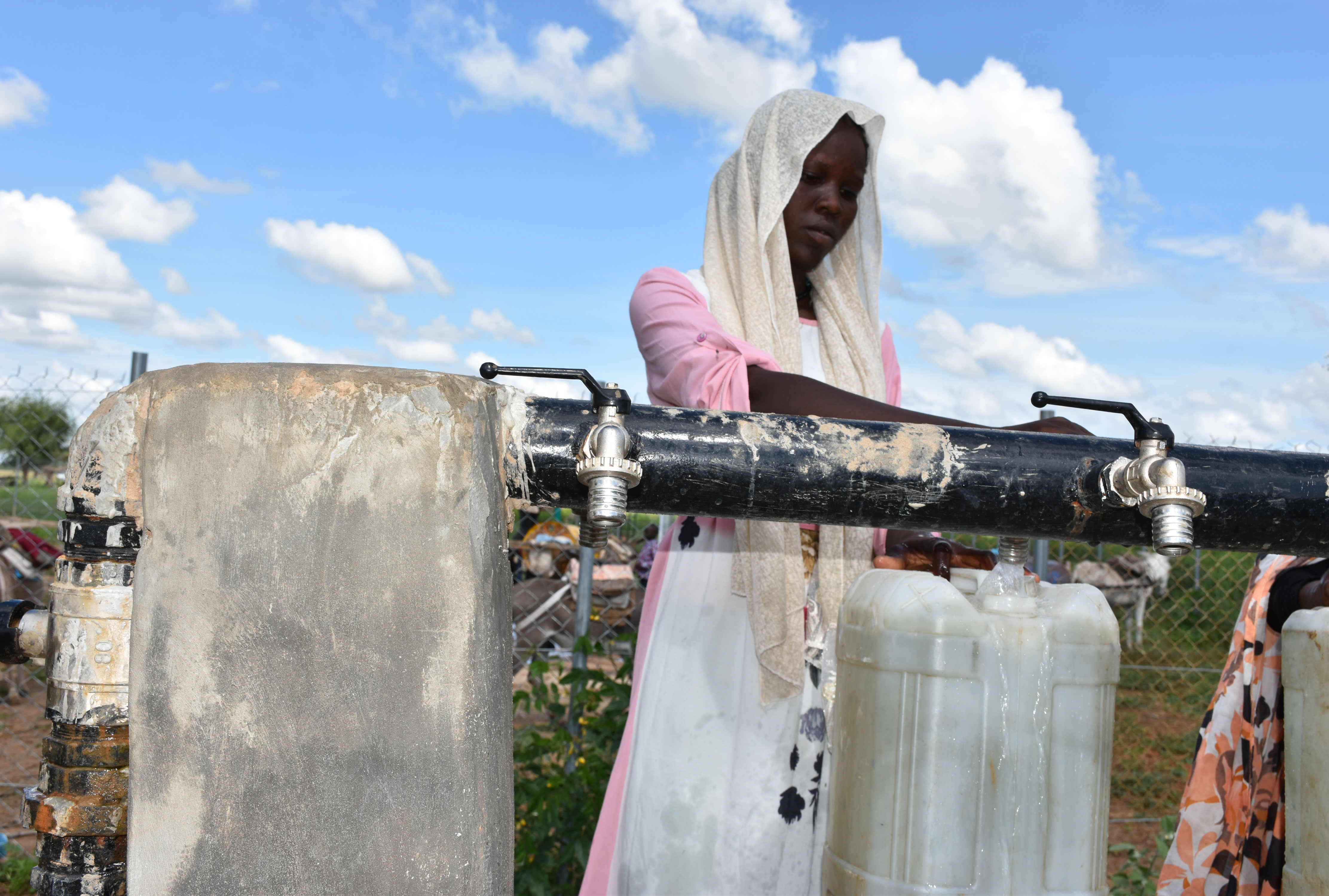 Fatima, a fifth grader told World Vision how happy she was that they did not have to walk very far to collect water.