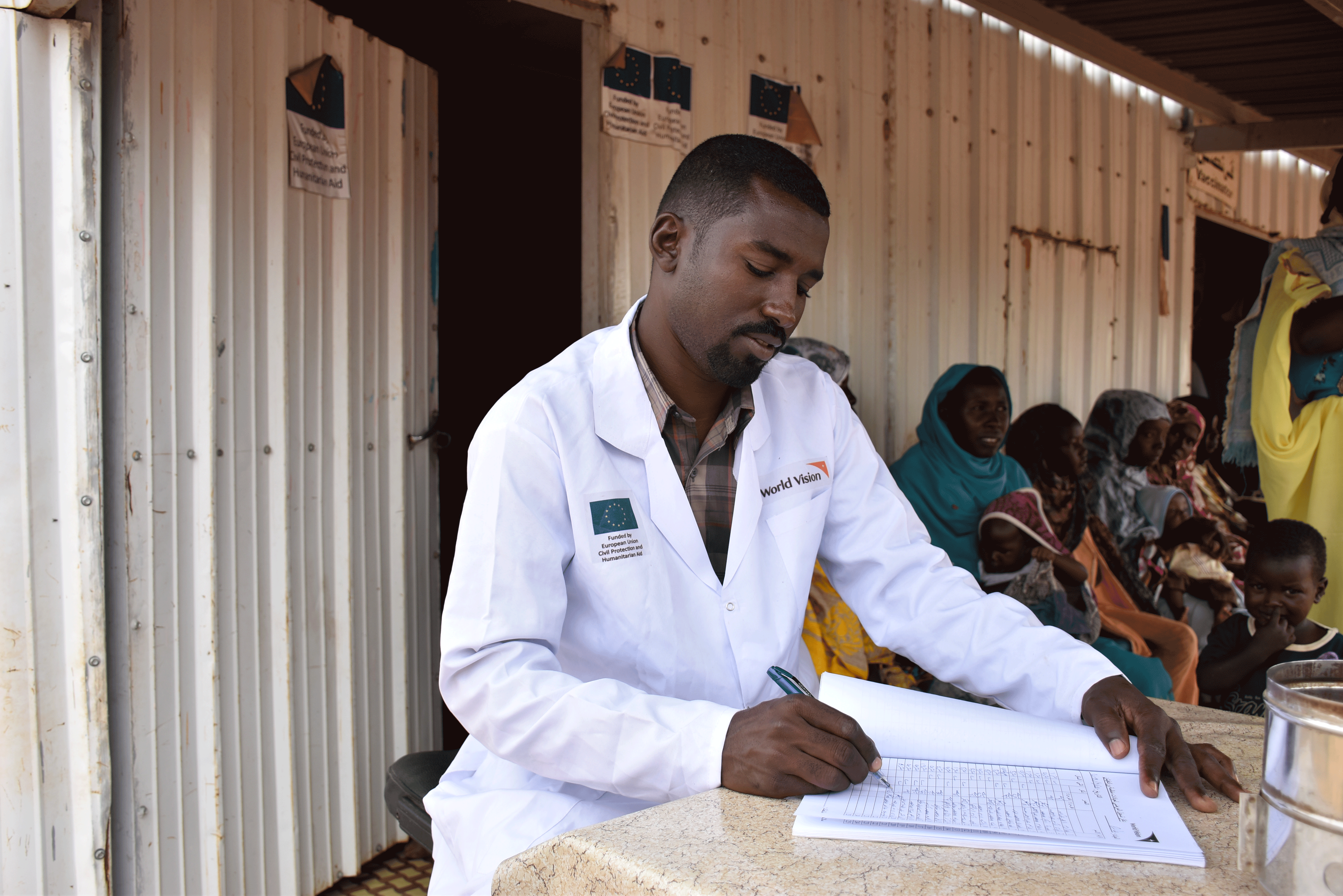 Mohammed, Awad seconded from the Ministry of Health works as the clinic's Registrar. His secondment is supported by the project.