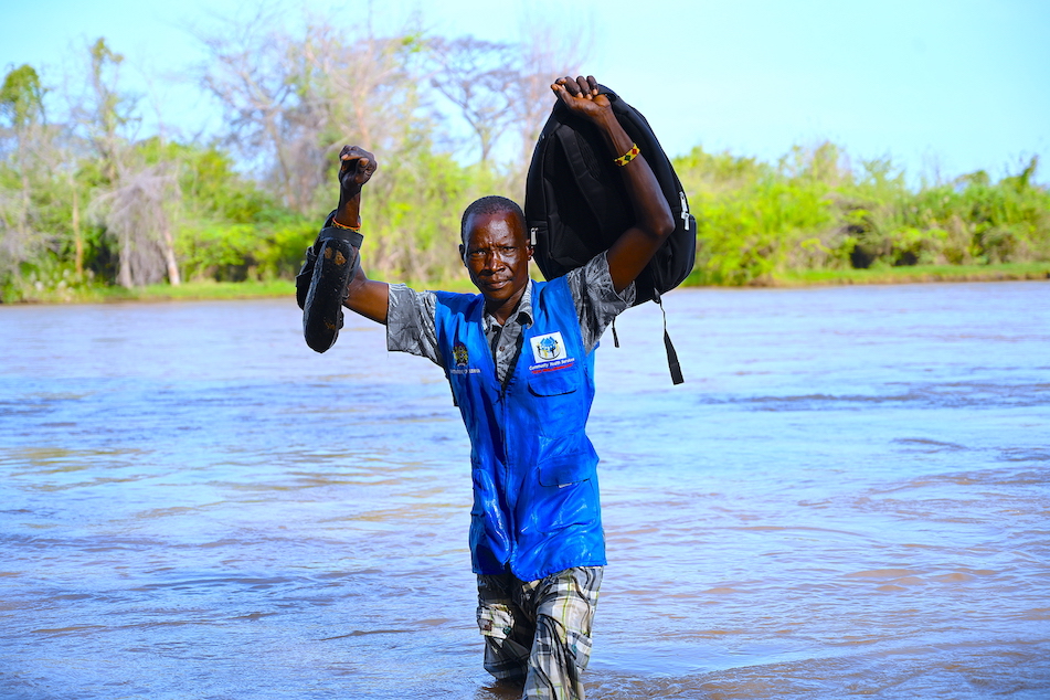 River Turkwel in Turkana County connects John to people living with HIV that he serves in his community.©World Vision Photo/Sarah Ooko.