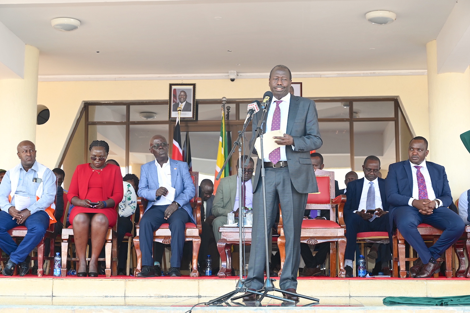 Benjamin Cheboi, the Governor of Baringo County speaking during the MOU signing ceremony between World Vision and the Baringo County Government. ©World Vision Photo/Sarah Ooko.