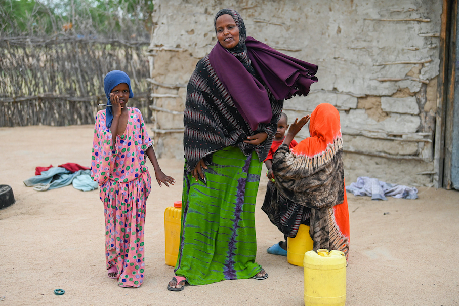 Drought has pushed community members to go for kilometers in search of water, leaving their spouses behind to look after the children singlehandedly. ©World Vision Photo/Peter Mwaura