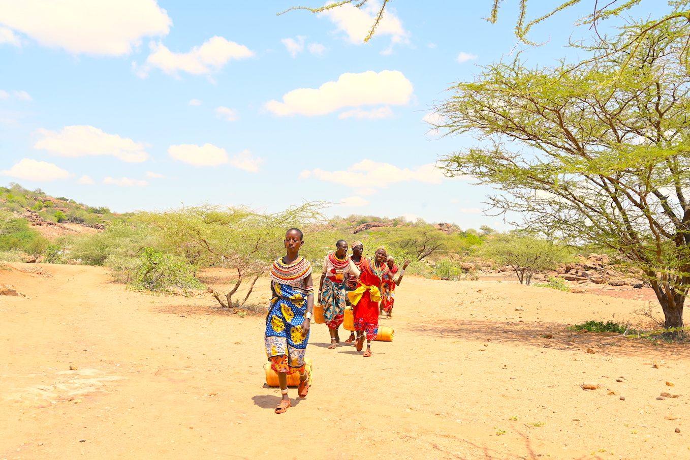 Thanks to the rock catchment water project, women no longer have to walk for long distances in search of water in the scorching sun of Laisamis, Marsabit County, Kenya.