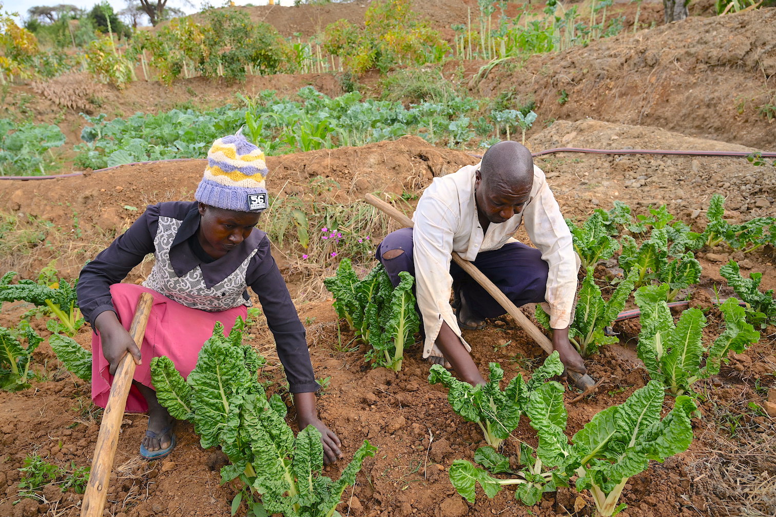 Josphat and his wife Jeniffer sought divine intervention to tackle the drought challenges that they were facing. ©World Vision Photo/Sarah Ooko.