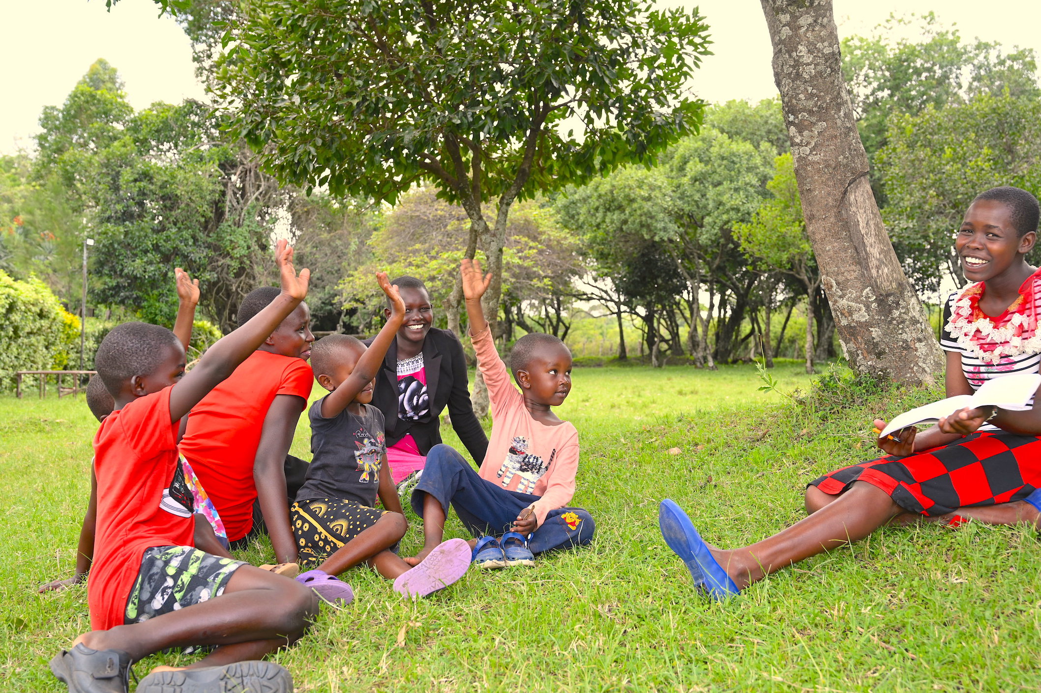 Leah enjoys sensitising children in her community about their rights. 