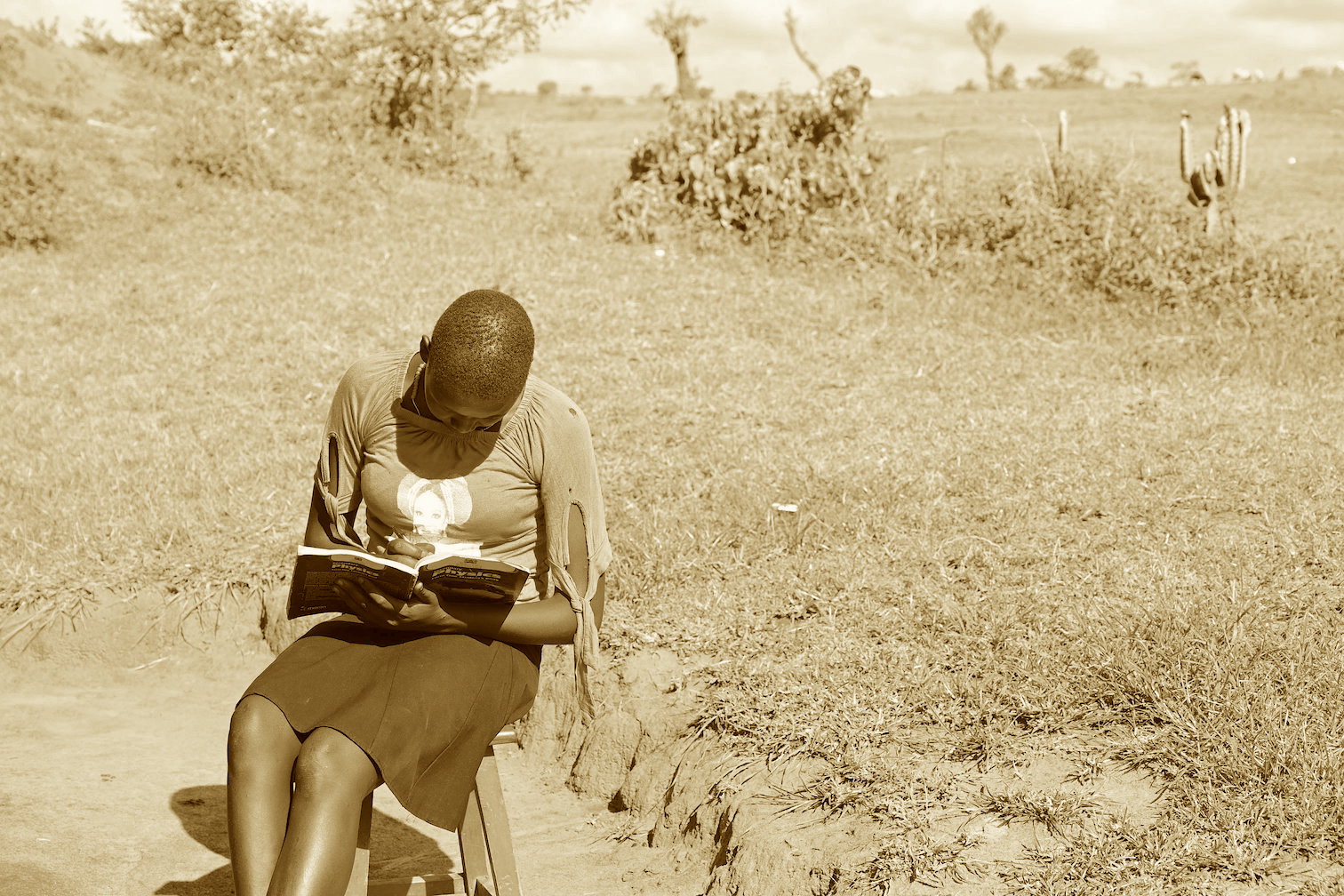 Mary at her home in West Pokot County, Kenya. She is grateful for the opportunity to go to school and learn. ©World Vision Photo/Sarah Ooko.
